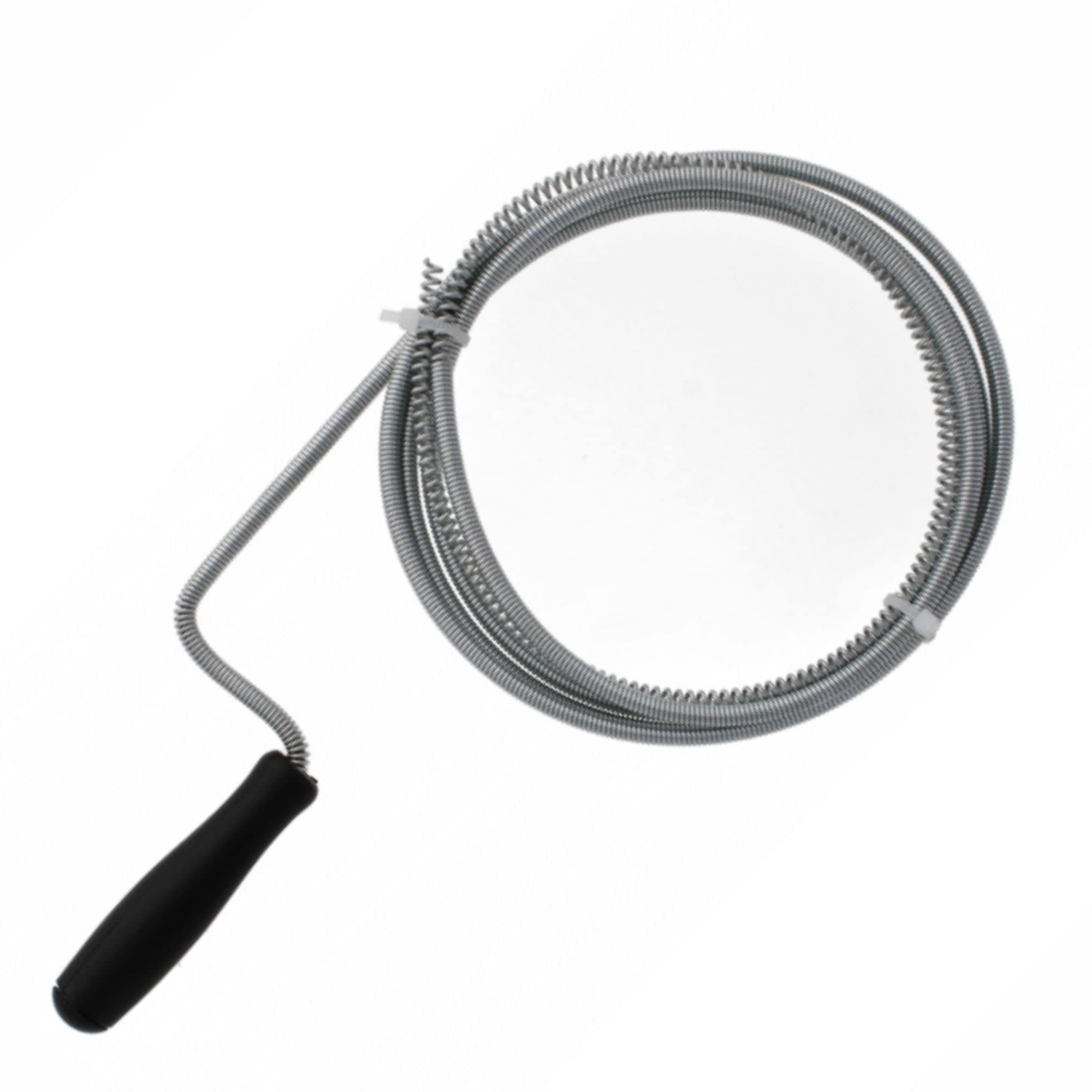 MUIZZ Drain Unblocker Wire Rod Flexible Spring Cleaner Snake Plunger Heavy Duty Waste Pipe Hair Removal Dirt Cleaning Tool Clog Remover for Home Washbasins Tub Sink Shower Basins 9.8ft 2M, White