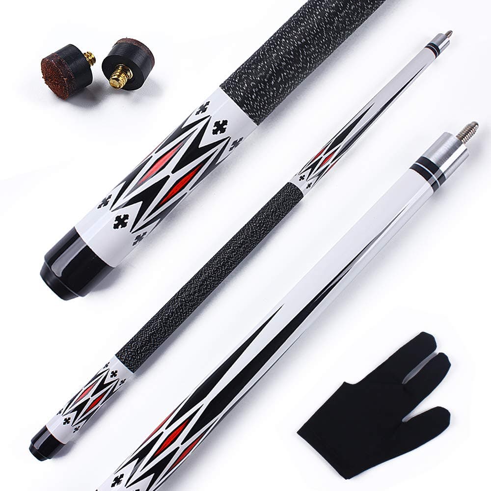 Billiard Pool Cue Stick 1/2 Maple Wood 58 13mm Screw on Tip