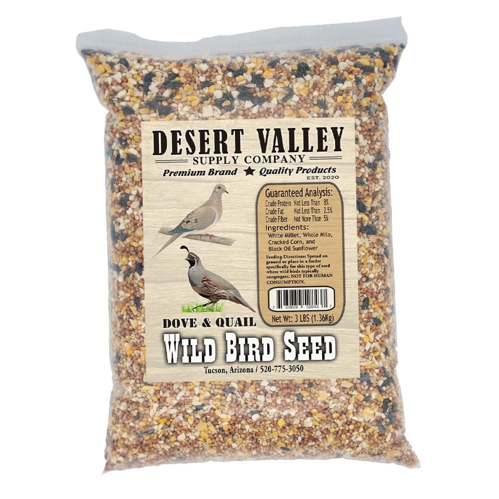 Desert Valley Dove and Quail Seed, All Natural Premium Wild Bird and Wildlife Food (3 Pounds)
