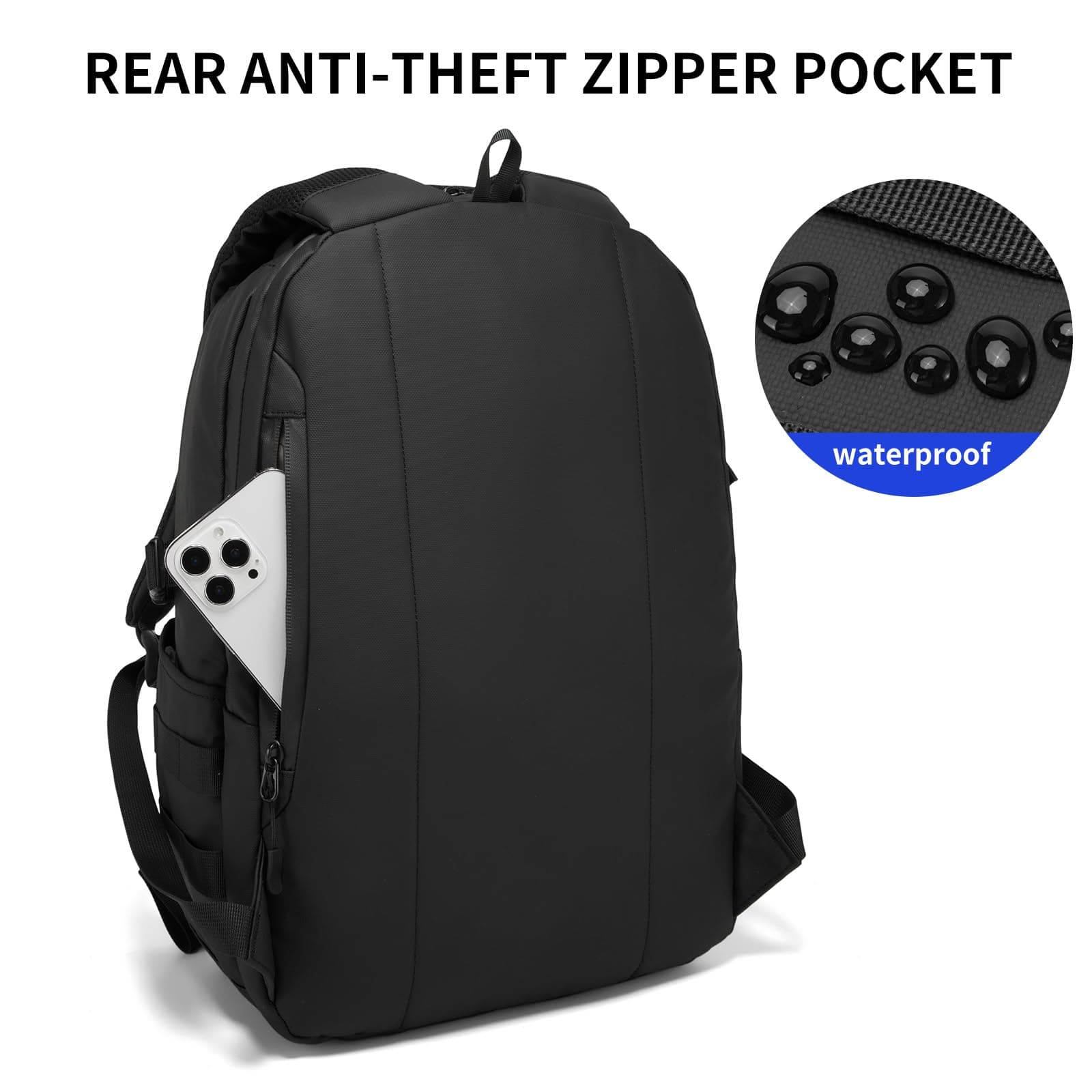 Wotony Military tactical backpack, backpack for men black small tactical assault bag