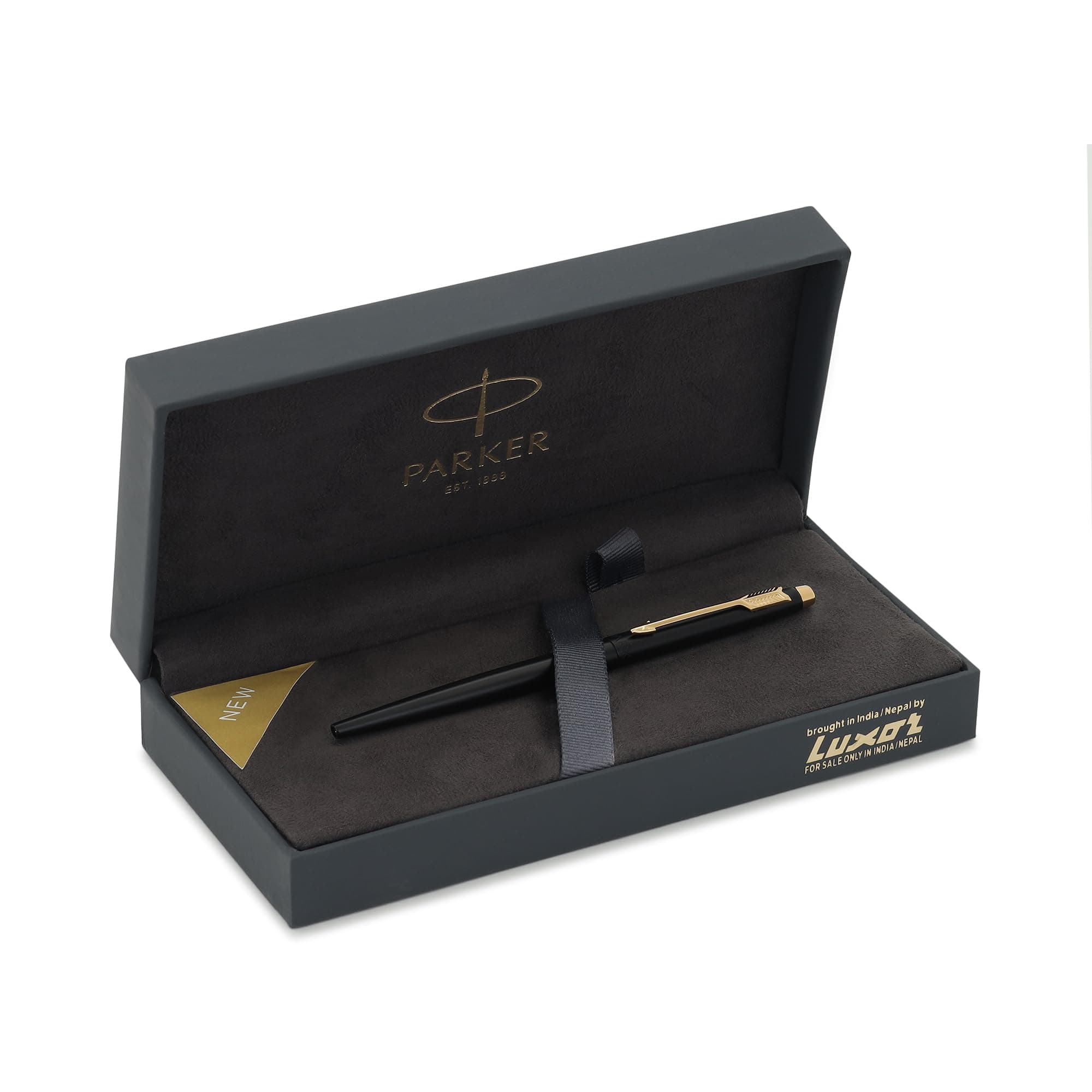 Parker Insignia Matte Black Gold Trim Ball Pen, Sophisticated and Stylish, Ideal for Office Professionals, College Students, and Pen Enthusiasts