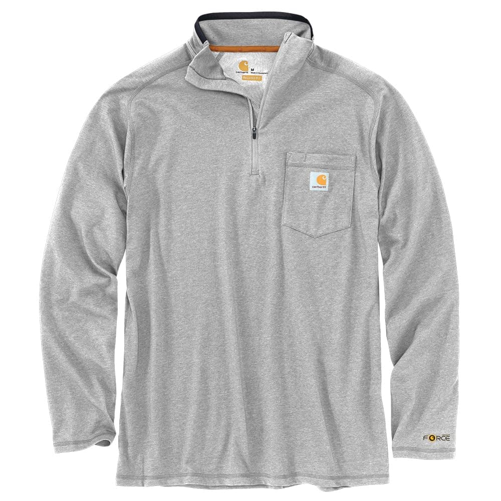 Carhartt Men's Force Relaxed Fit Midweight Long-Sleeve Quarter-Zip Mock-Neck T-Shirt Force Relaxed Fit Midweight Long-Sleeve Quarter-Zip Mock-Neck T-Shirt (Pack of 1)