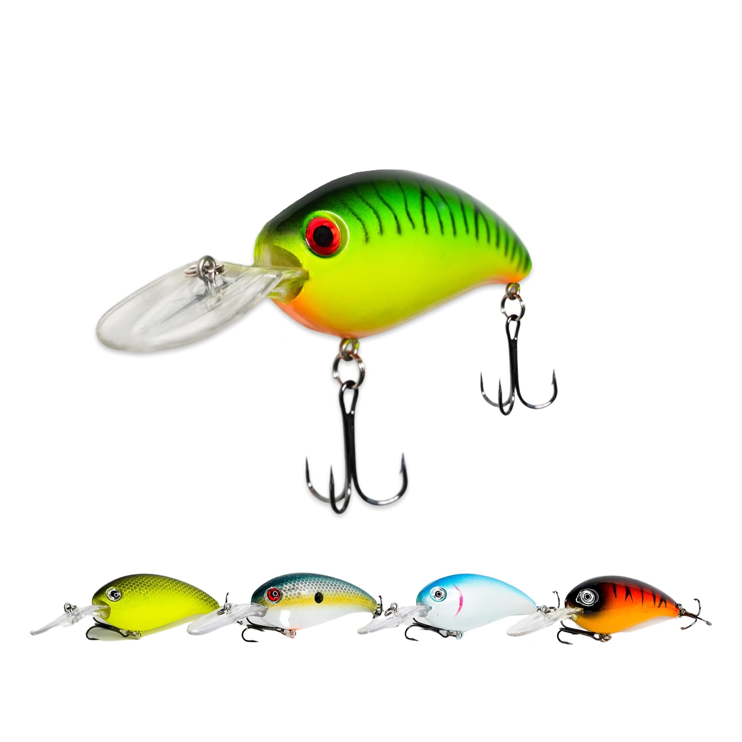Crankbait Fishing Lures Deep Diving for Bass Trout, Slow Sinking for Freshwater Saltwater, Multi Jointed Swimbaits, Lifelike Fishing Lures Set