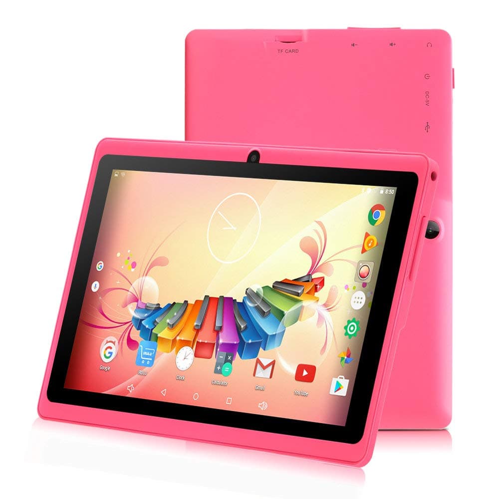 ZONKO 7 inch Tablet Android 8.1 Quad Core 1024x600 Dual Camera with Wi-Fi Bluetooth 8GB Play Store 3D Game Supported GMS Certified(Pink)