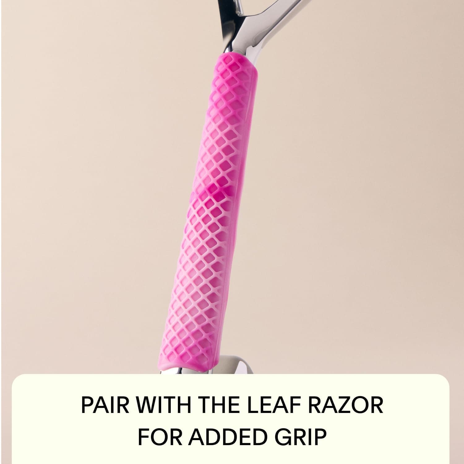 Leaf Shave | The Leaf Razor Grip Sleeve, Pink Swirl - Silicone Razor Handle Grip