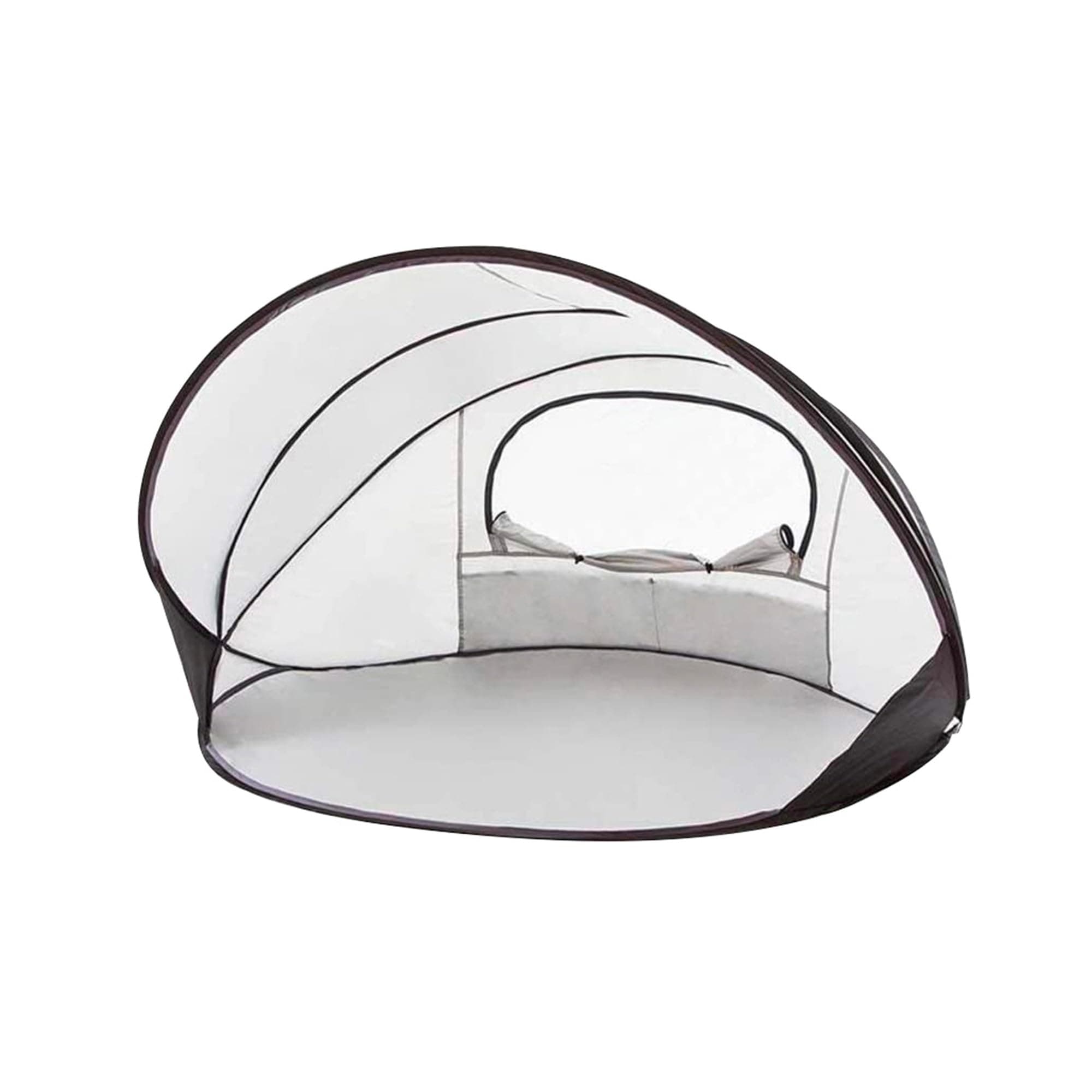 DERYANBV Beach Tent XXL - Pop-Up - Silver - Suitable for 2-3 Persons - Sun and Wind Protection - Easy to Set up - Including Carrying Bag
