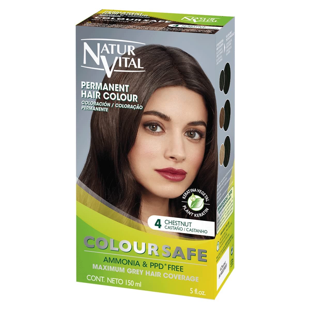 Permanent Hair Dye, Permanent Hair Color Coloursafe, No Ammonia,Resorcinol,Parabens, or PDD. (~4.
