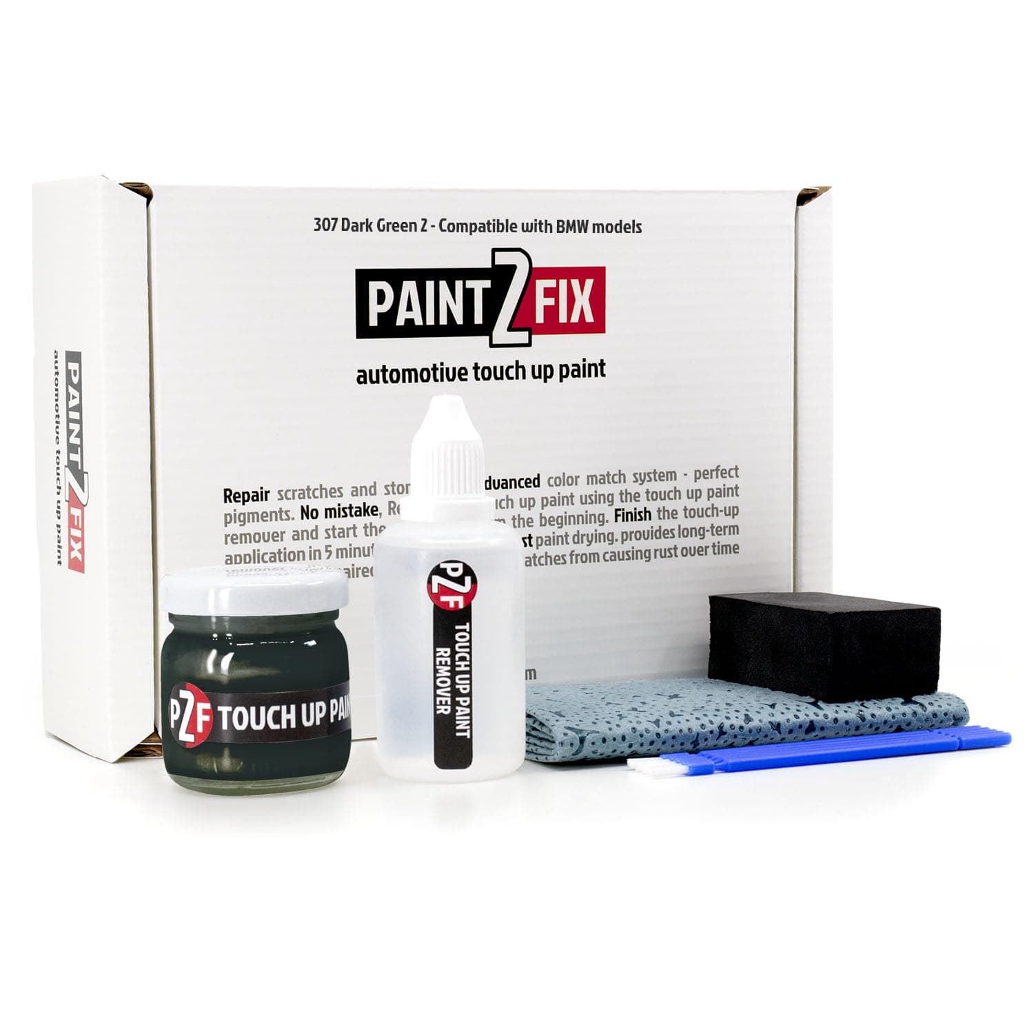 PAINT2FIX 307 Dark Green 2 Touch Up Paint Kit for BMW Scratch and Chip Repair