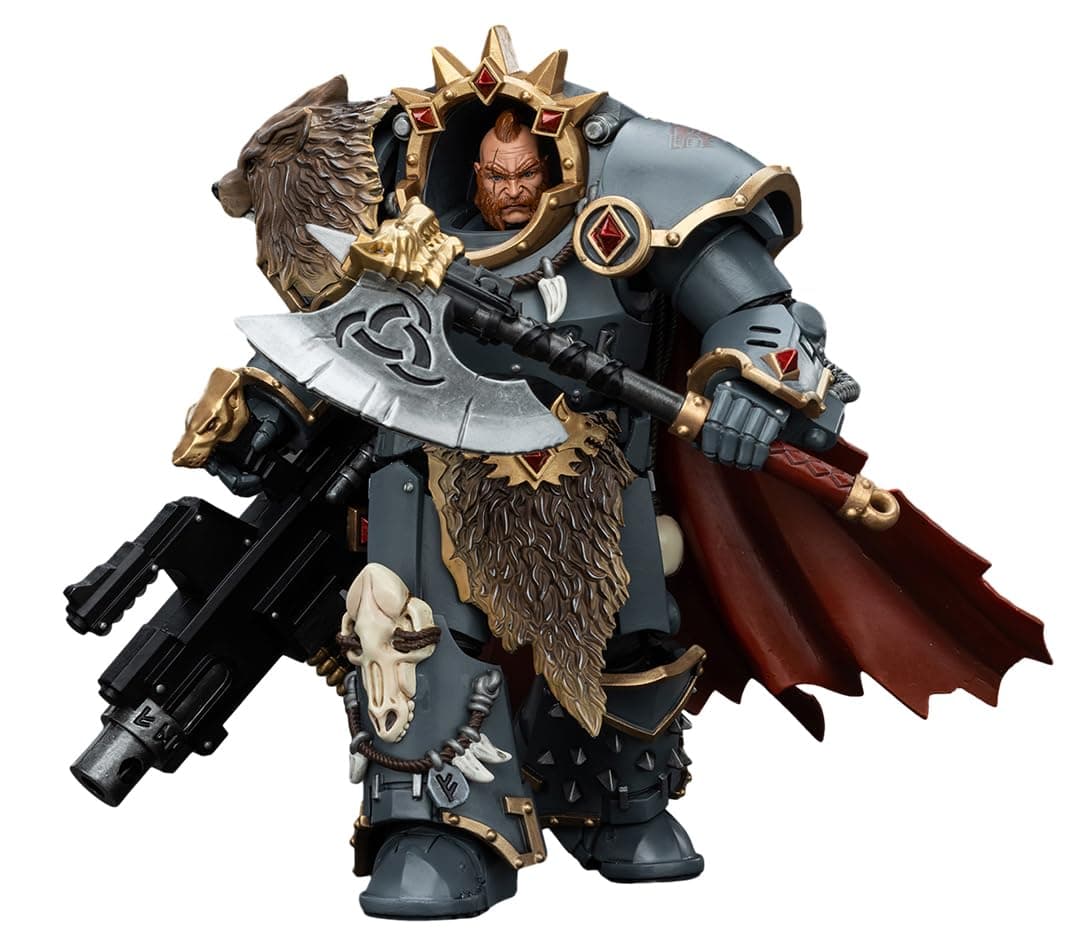 JOYTOY1/18 Warhammer 40,000 Action Figure Space Wolves Hvarl Red-Blade Collection Model Birthday Gift