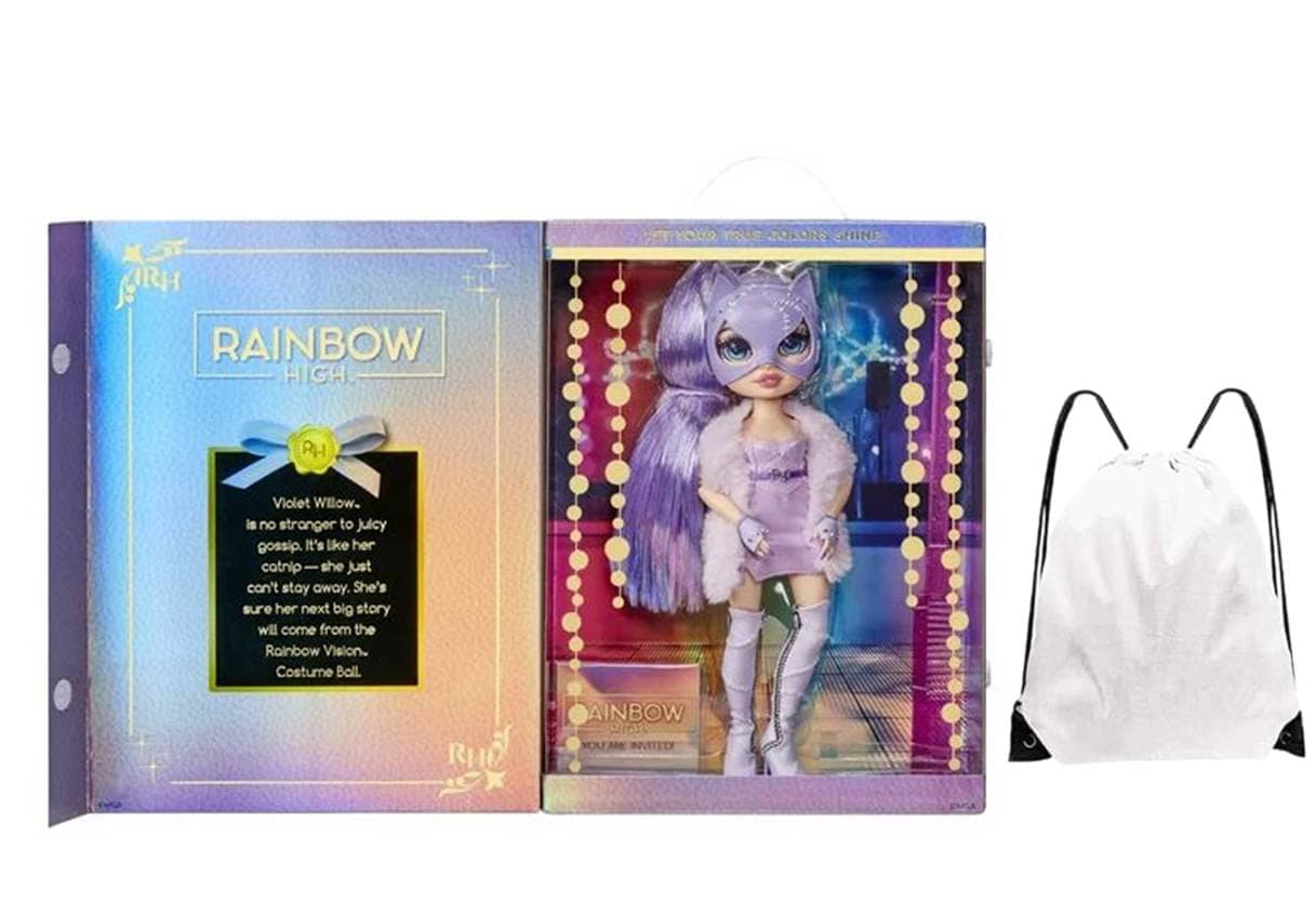 Rainbow Vision Costume Ball Rainbow High Doll - Fashion Collectors Doll - 11 inch (Violet Willow), RHVCB2022