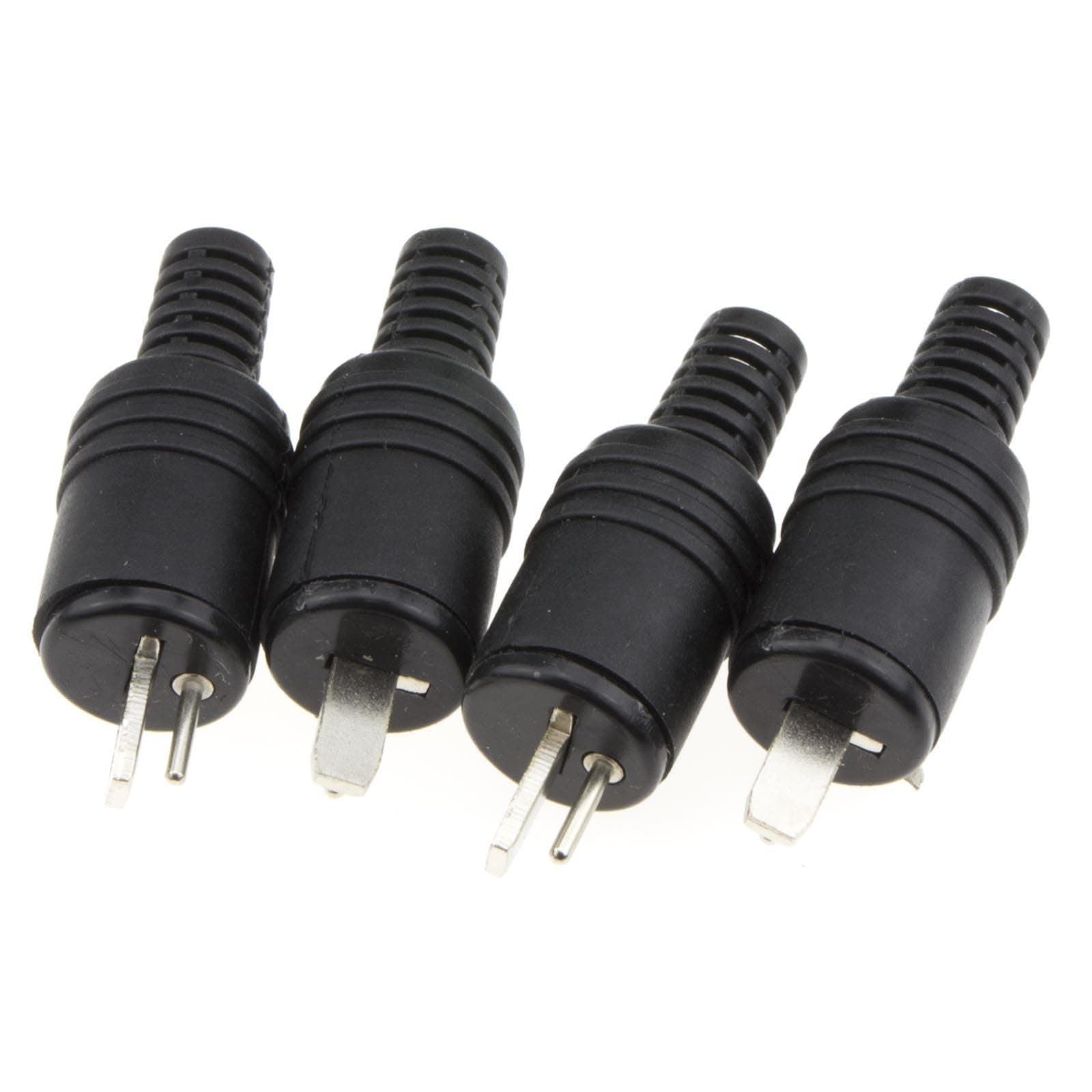 kenable 2 Pin DIN Male Plug Speaker Connector Screw Terminals for HiFi and Loudspeakers No Soldering Required 4 Pack