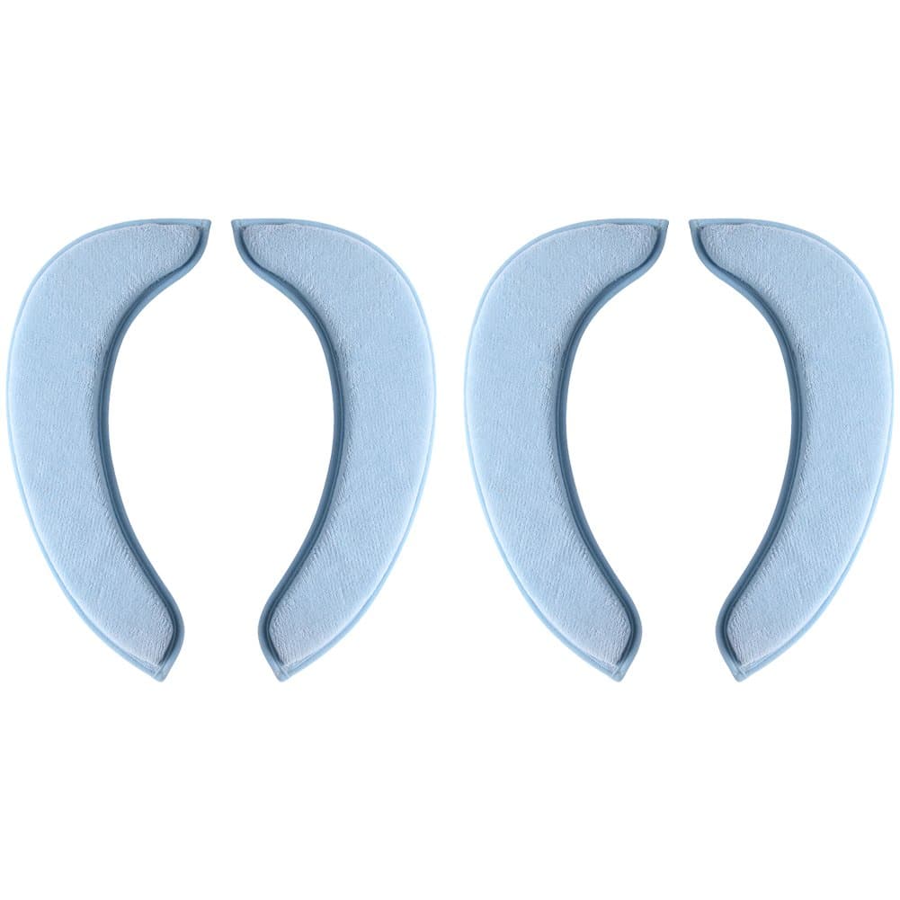 saounisi Toilet Seat Warmer,Adult Padded Cushion Cute Soft Fuzzy Round Elongated Washable Disposable Cover Stickers Large Blue 2 Pack
