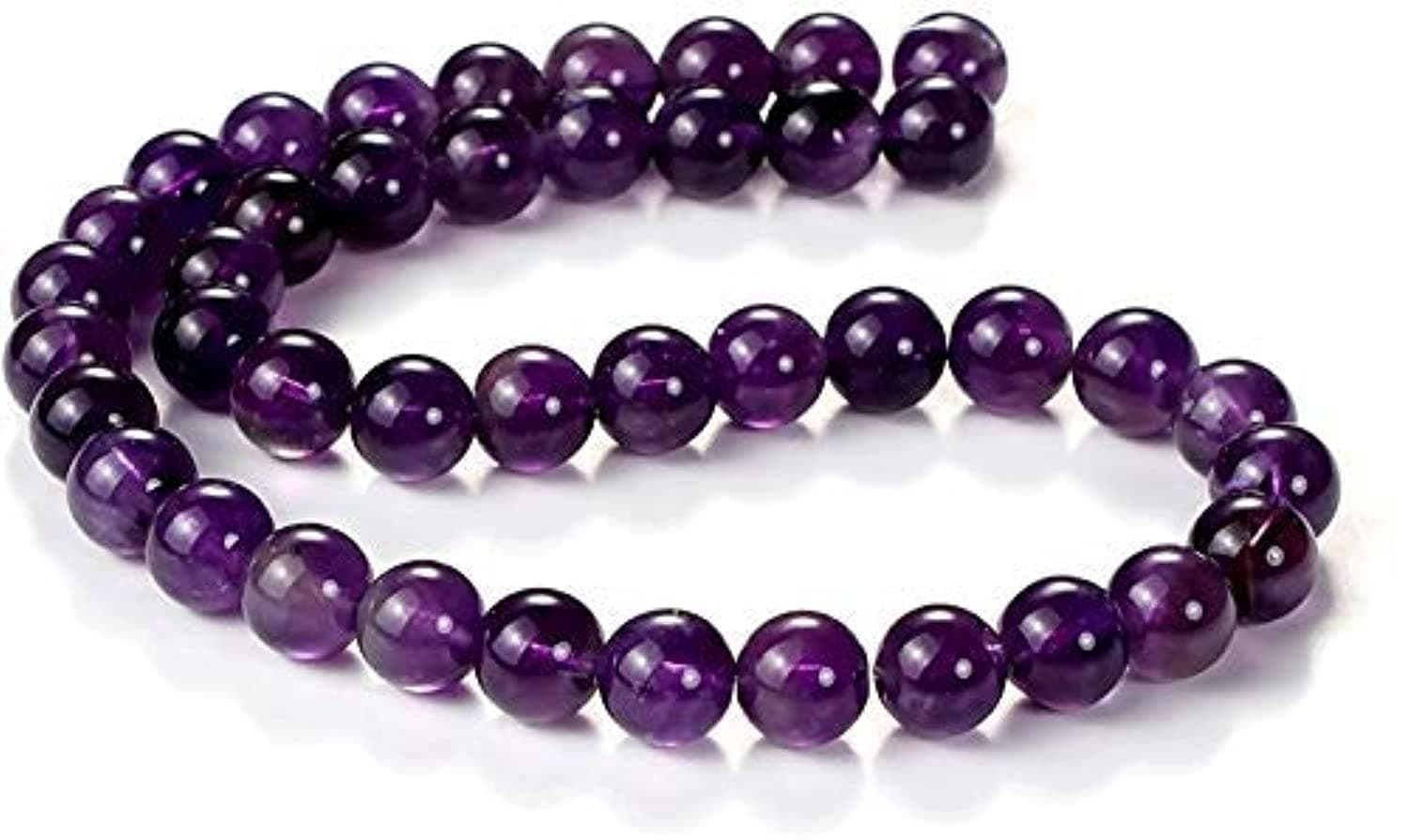 Natural Amethyst Gemstone Round Loose Beads Crystal Energy Stone Healing Power for Jewelry 6mm