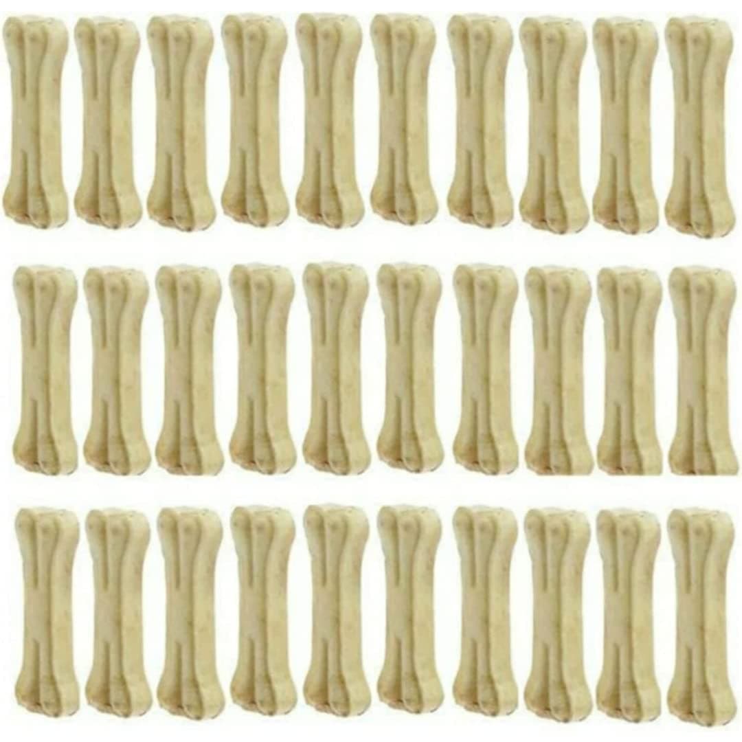 MS PET HOUSE Rawhide Dog Chew Bone Treat 3 Inches Pack of 200 Bones, Chicken, All Life Stages