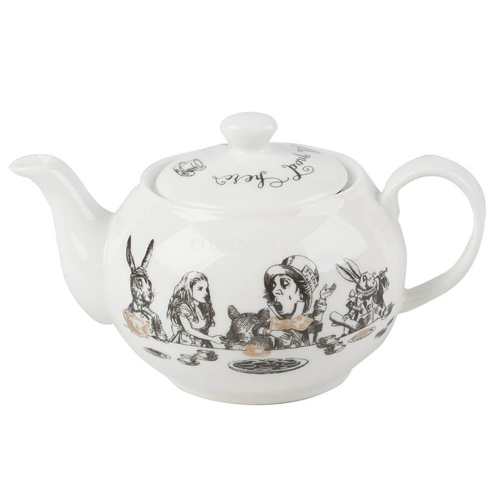 V&A Alice in Wonderland Mini Teapot in Gift Box, 450ml, White
