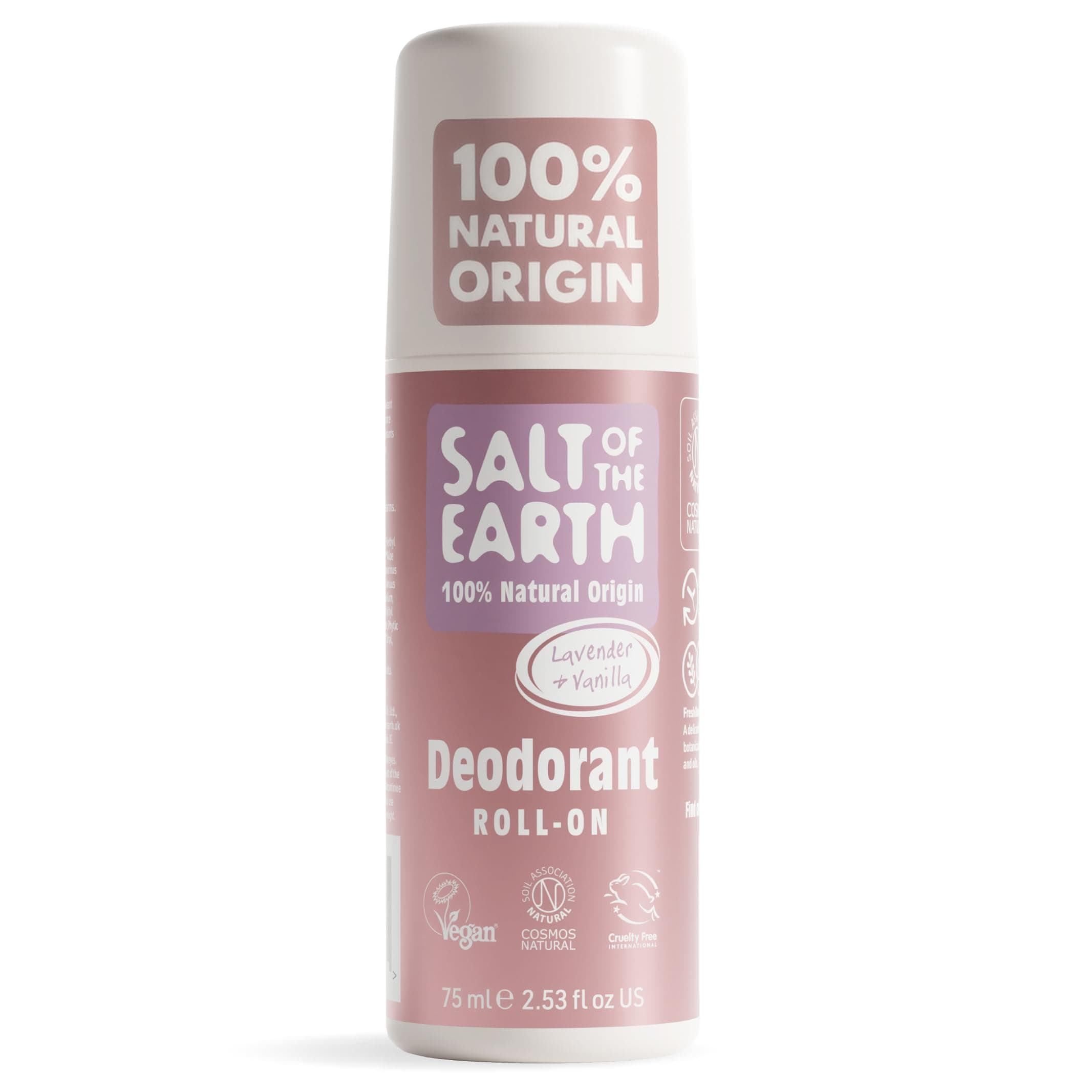 Salt Of The Earth Natürlicher Deo-Roller, Geruchlos, Ohne Parfüm - Vegan, Langanhaltender Schutz, Ohne Tierversuche