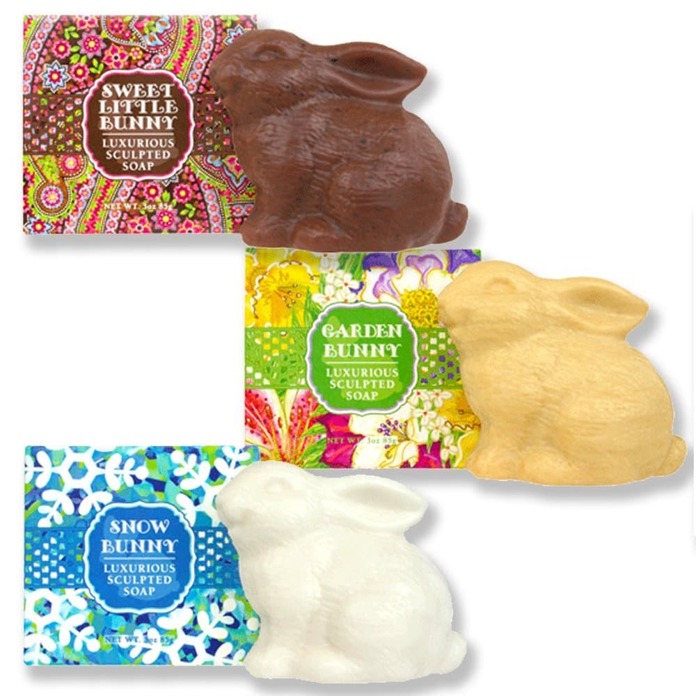 Bunny Rabbit Luxurious Shea Butter Sculptured Soap Gift Set (Set of 3)