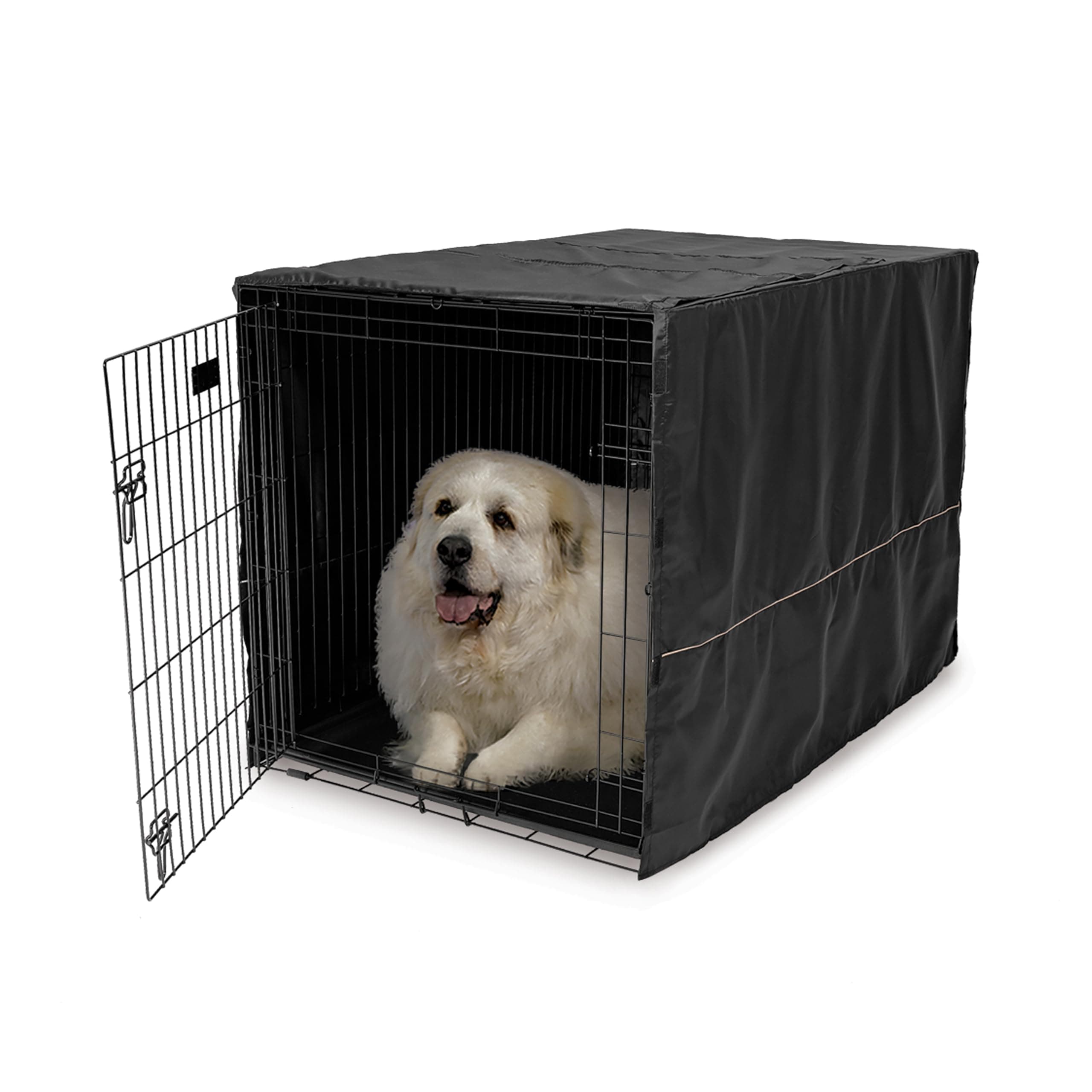 MidWest Black Polyester Crate Cover for 48 Inch Wire Crates, 48 Inches by 30 Inches by 33 Inches by MidWest Homes for Pets