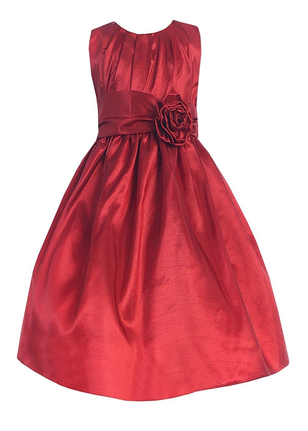 Sweet Kids Girls Pleated Taffeta Dress