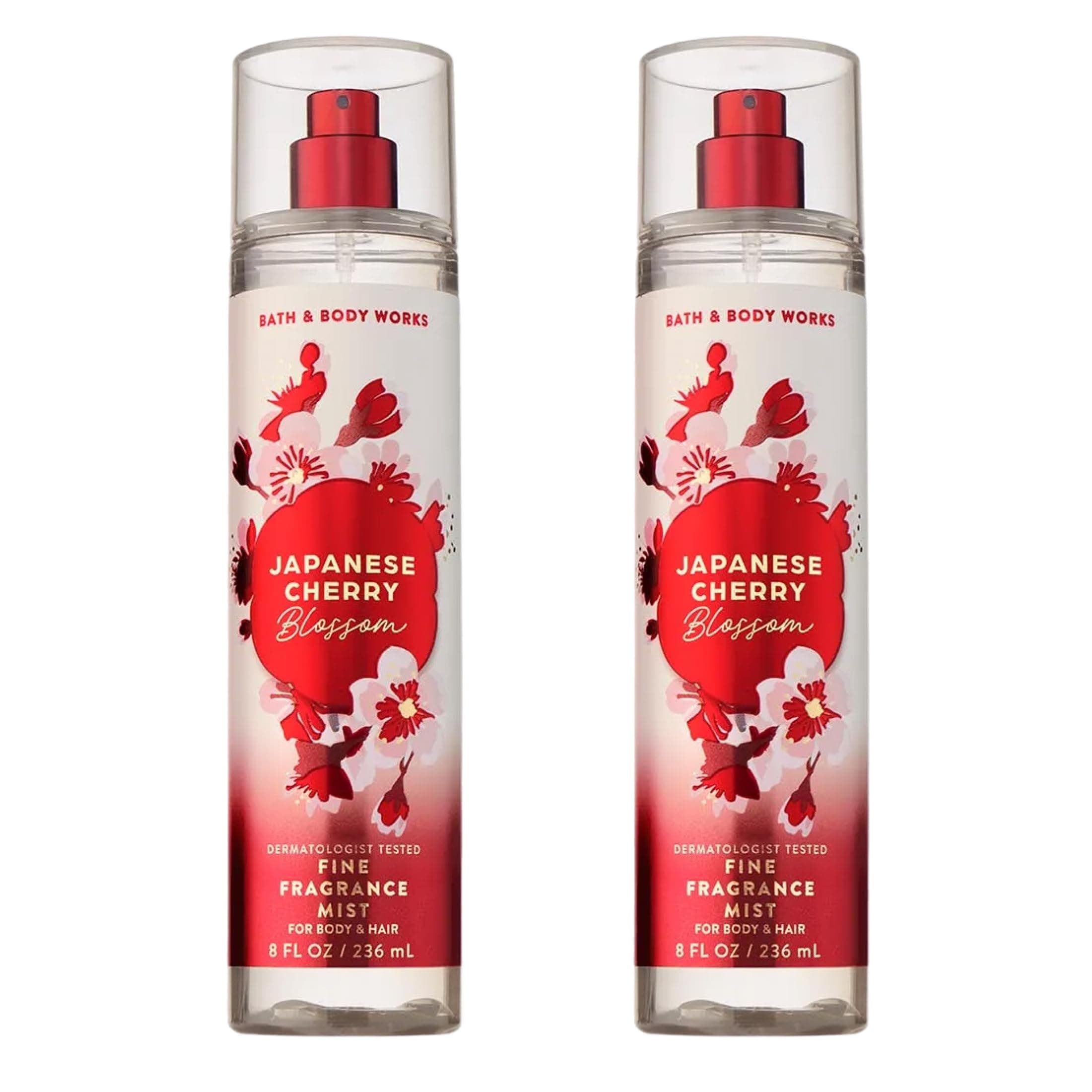Bath & Body Works Japanese Cherry Blossom Fragrance Mist 8oz each (Set of 2)