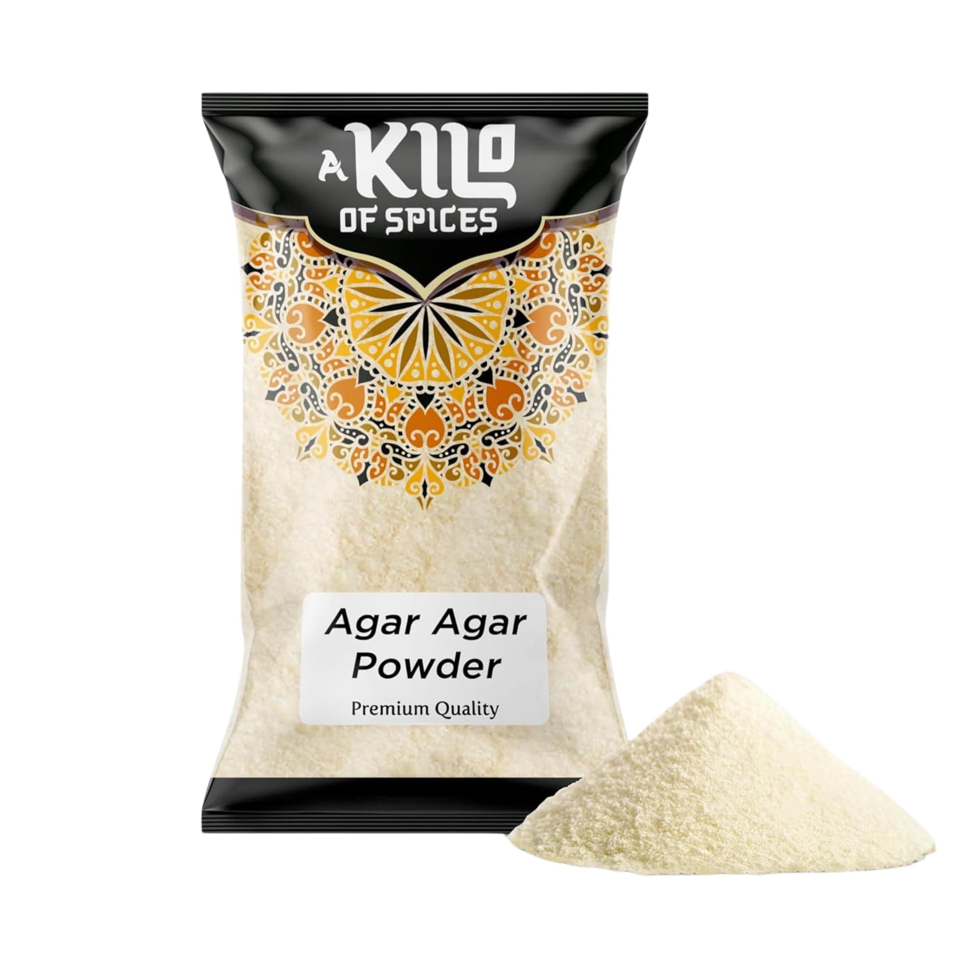 A Kilo of Spices | Agar Agar Powder 500g | Premium Quality Vegetarian Gelatin Substitute, Natural Food Thickener | Jelly & Faluda Powder for Cooking, Baking, Vegan Desserts & Culinary Use