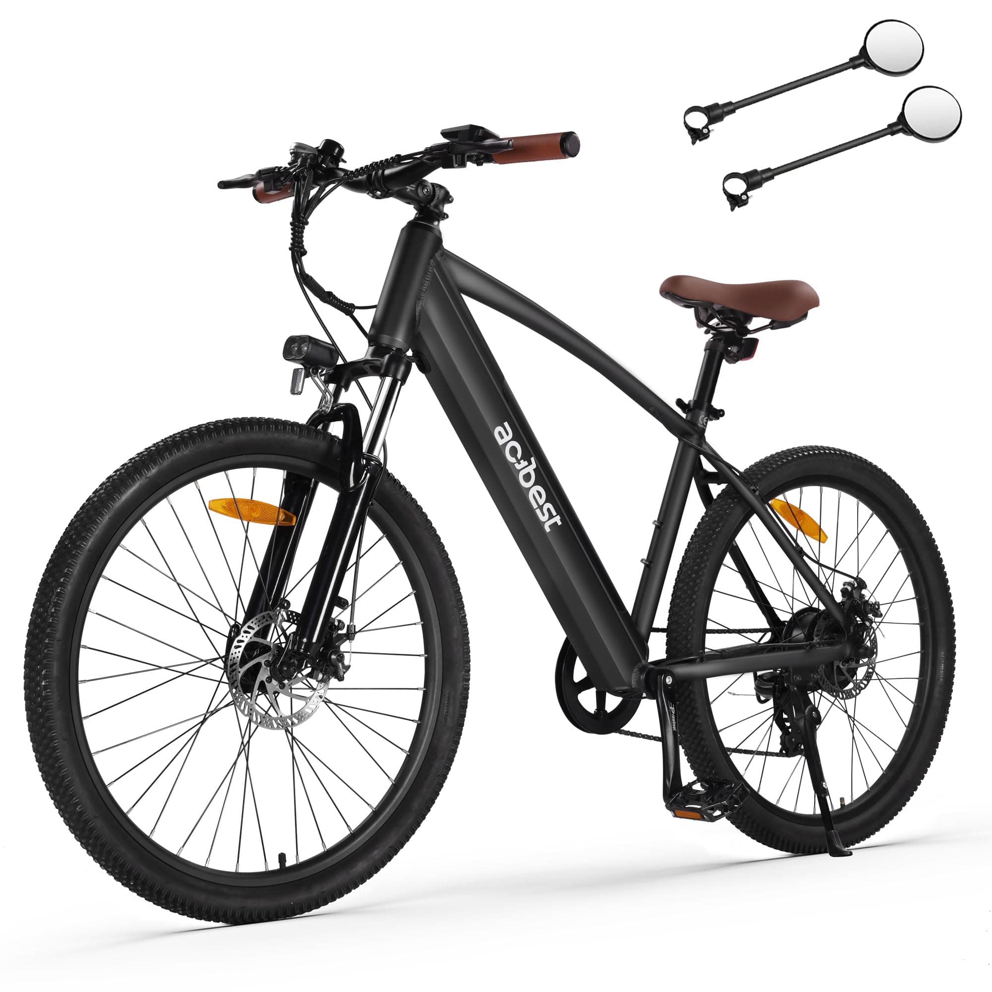 Core Electric Bike for Adults -468Wh Removable Built in Battery, Peak 750W Brushless Motor Mountain Ebike, 26X2.1 Tire Step Over Bicycle with 7 Speed, Max 50 Miles, Black with Mirror