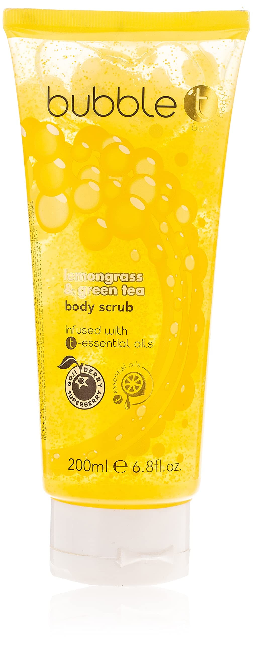 Bubble T Body Scrub In Lemon grass & Green Tea, 200 ml