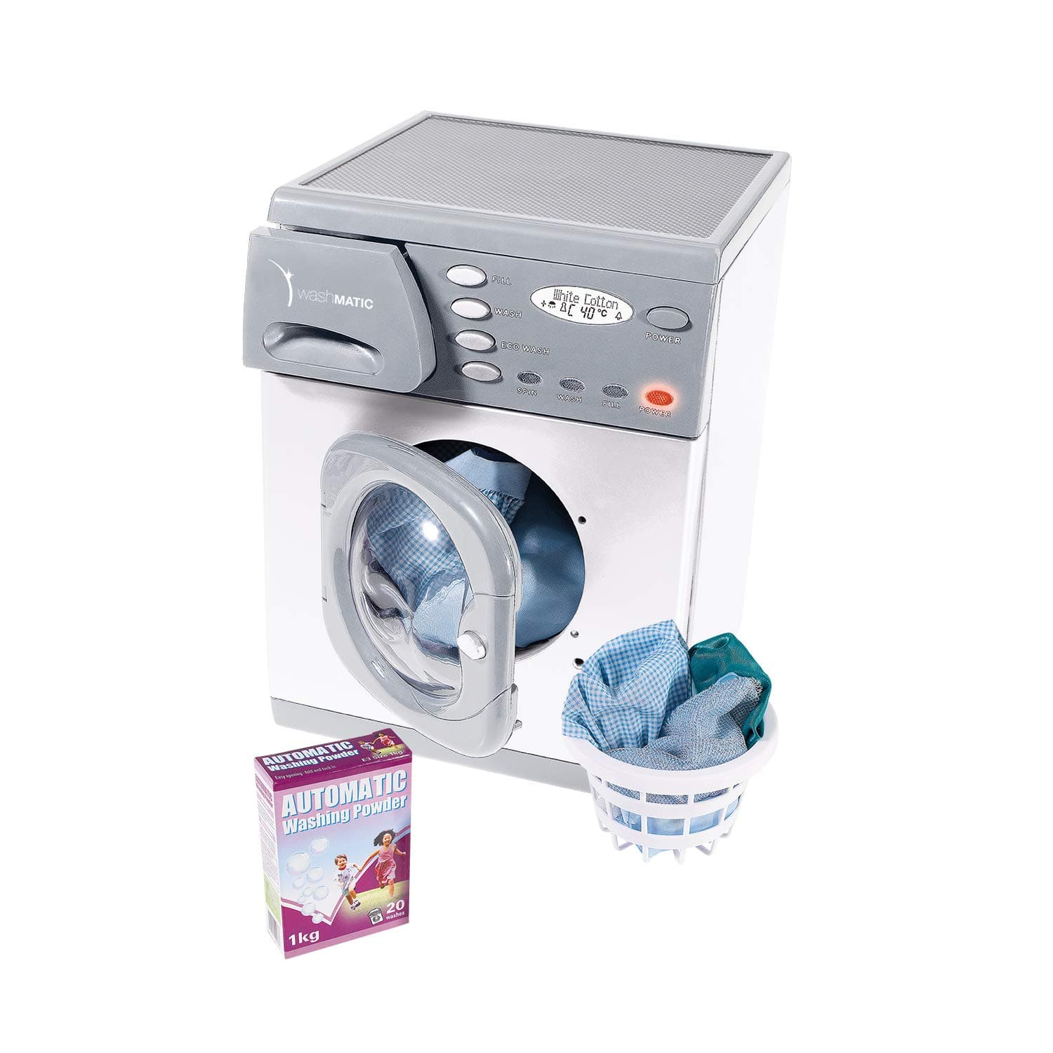 CASDON CD0476 Toy Washing Machine, 8.5 x 11.6 x 9.1 inches (21.5 x 29.5 x 23 cm), Authentic