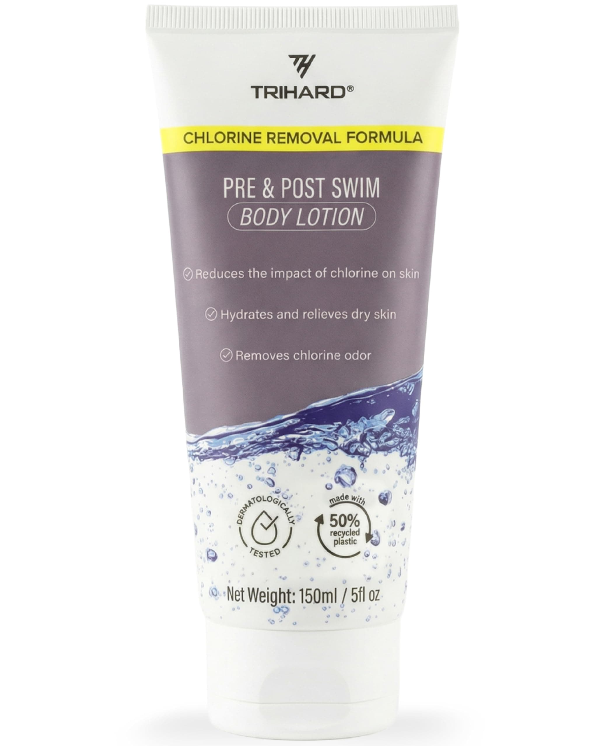 TRIHARD Advanced Swimmer's Lotion | Pre-Swim Skin Shield | Post-Swim Chlorine Moisturizing & Chlorine Removal | Olympian's Choice