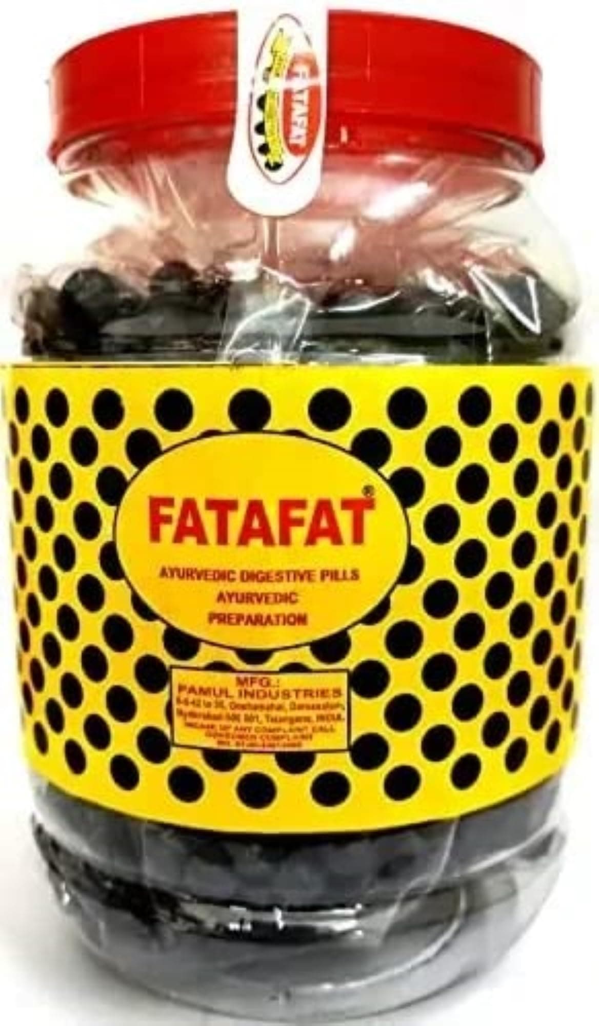 FATAFAT Ayurvedic Digestive Pills, Original Hyderabadi Fatafat Goli , 1200 Pills in Pet Jar