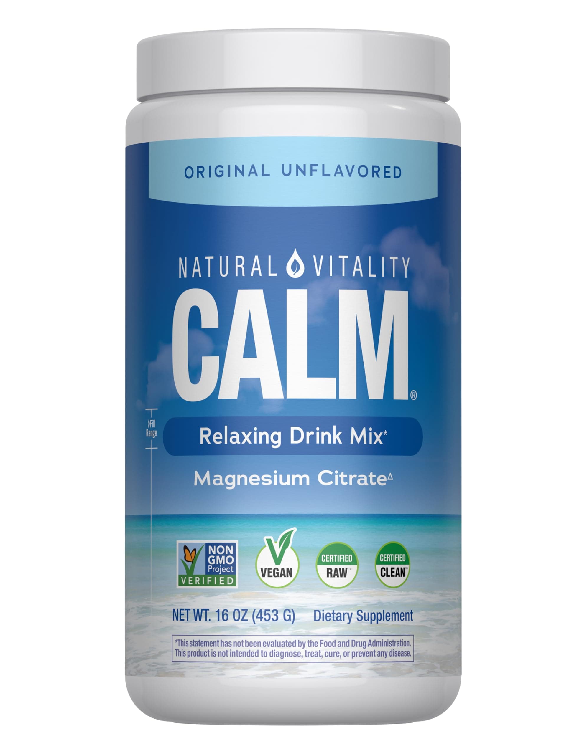 Natural Vitality Calm, the Anti-Stress Dietary Supplement Powder, Unflavored, 16oz