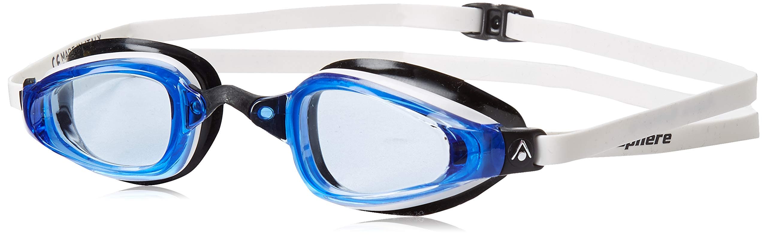 K180 GT Swim Goggle, Blue Lens with White/Black Frame