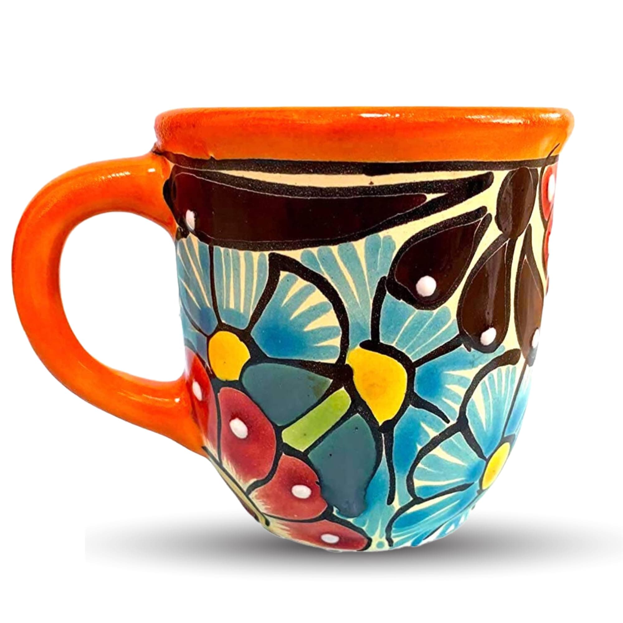 Talavera Fiesta Multicolor Hand Painted Mexican Pottery Coffee Mug
