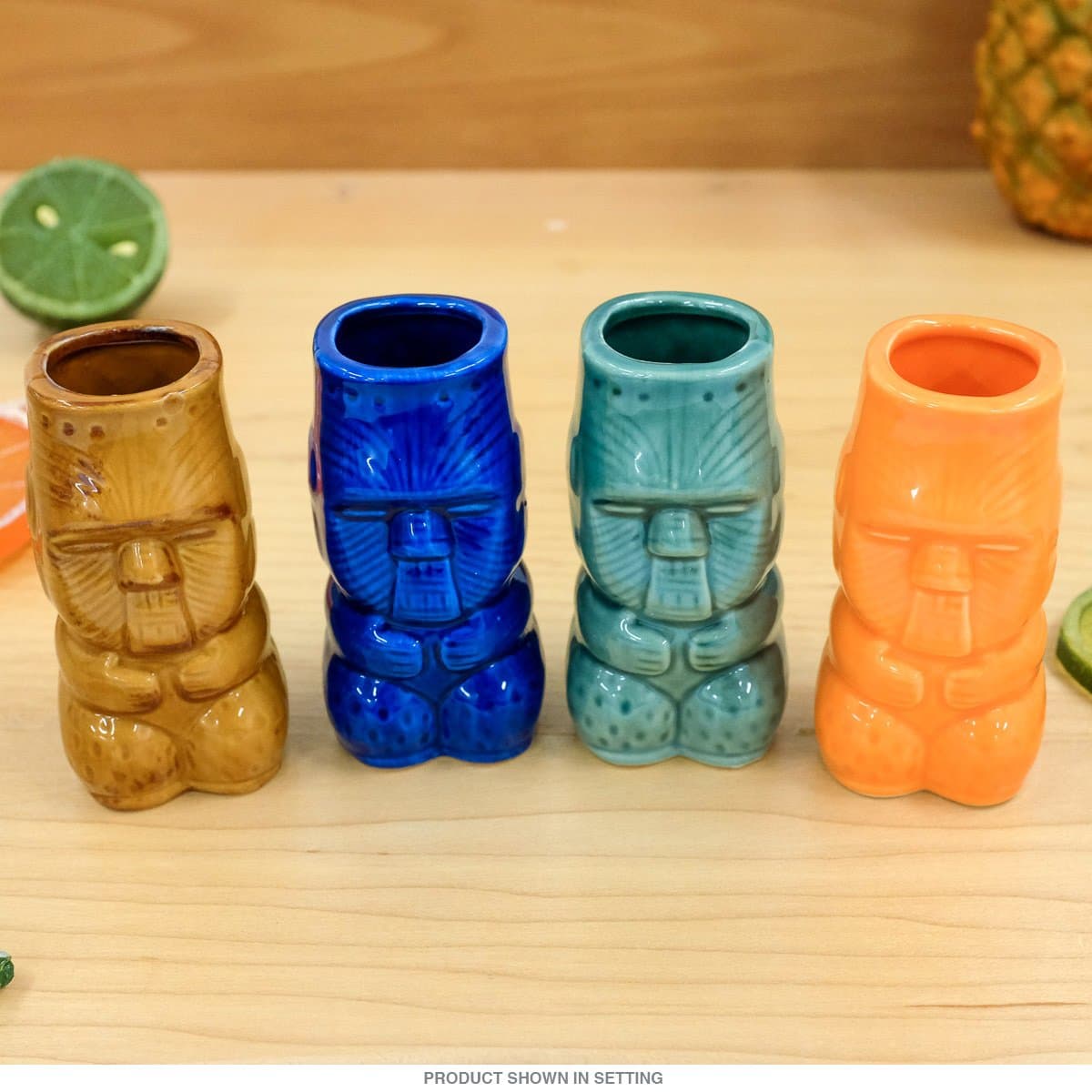 Island Tiki Shot Glasses Set of 4