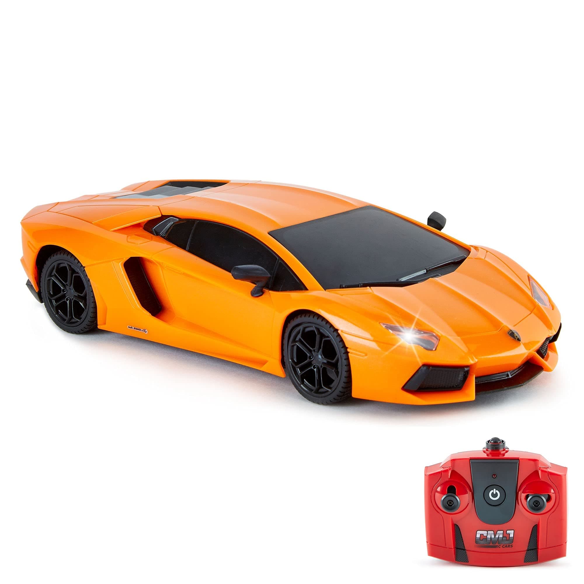 Lamborghini LP700-4 Remote Control RC Car Officially Licensed 1:24 Scale Working Lights 2.4Ghz. Great Kids Play Toy Auto (Orange)