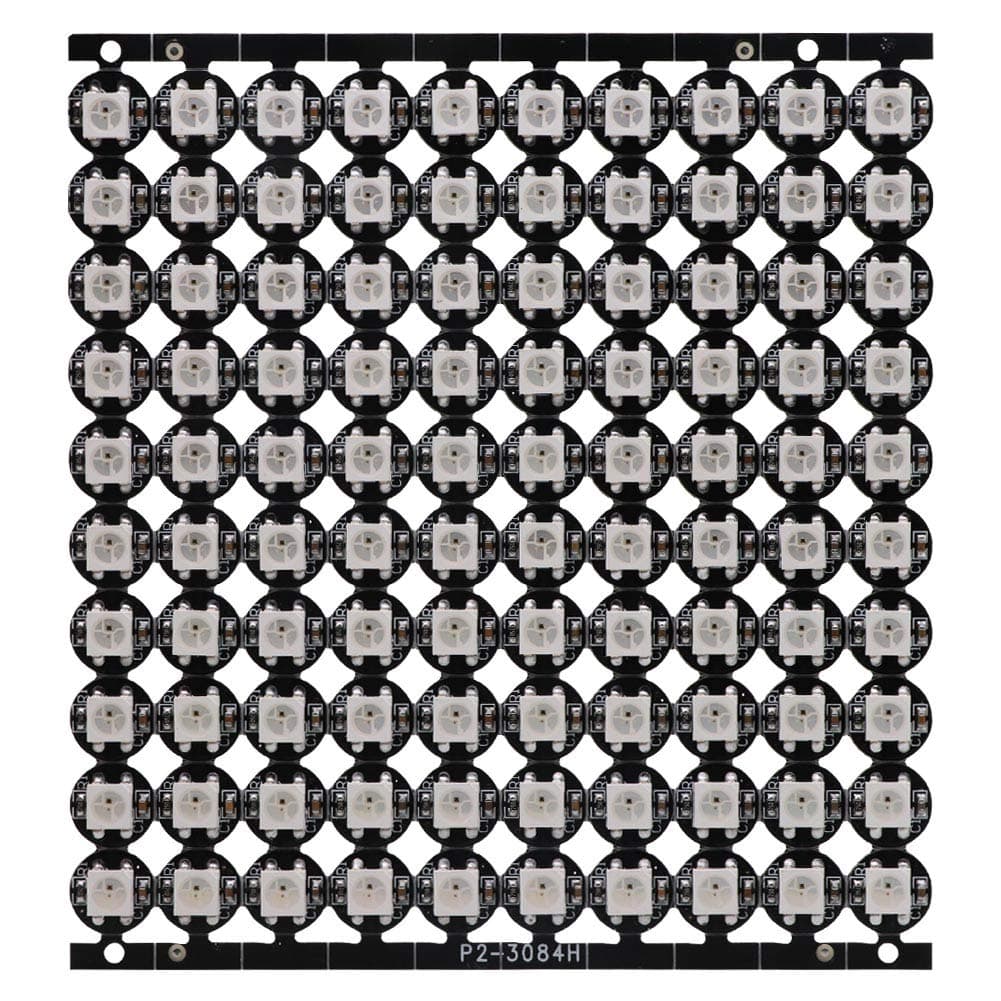 HJHX WS2812B LED Chips WS2812 Led Module String Panel Heatsink WS2811 IC Built-in 5050 SMD RGB DC5V IP30 White PCB