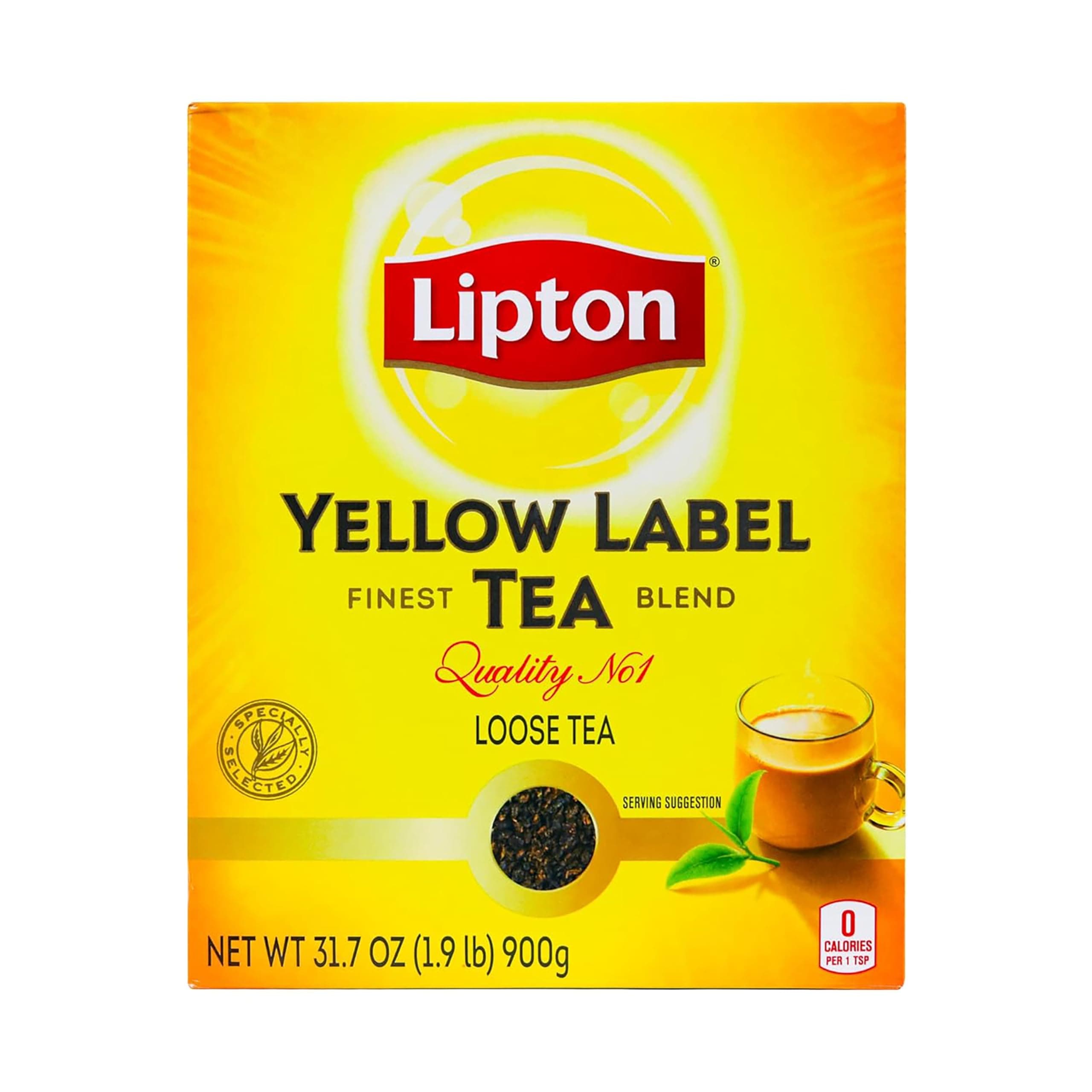 - Yellow Label Finest Blend | Loose Black Tea | Premium Quality | Strong Flavor | Aromatic & Refreshing | 900 Grams (Pack of 1)