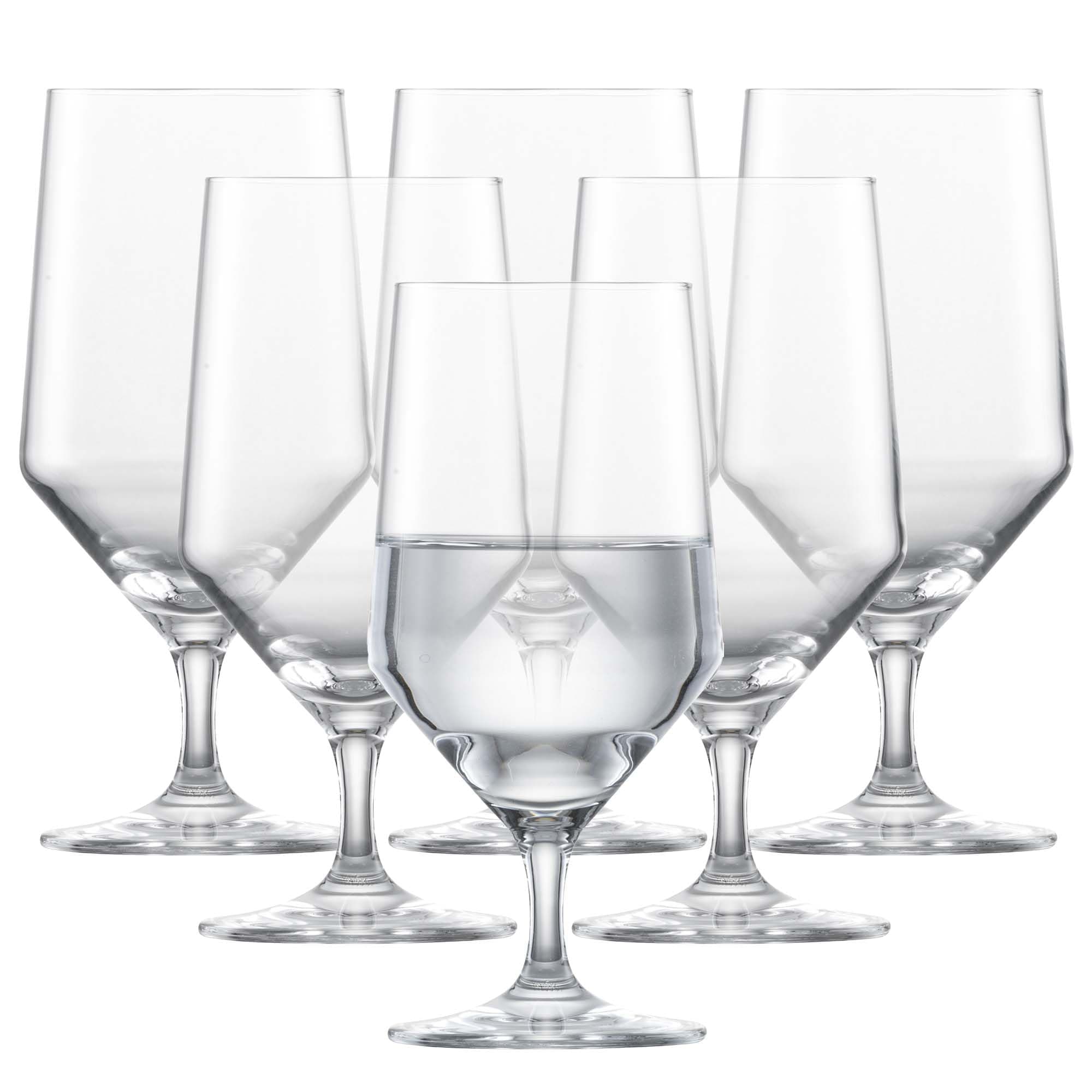 ZWIESEL GLAS Pure Water Glass (Set of 6), Drinking Glasses for Water, Dishwasher-Safe Machine-Made Tritan Crystal Glasses, Made in Germany (15 Ounce)