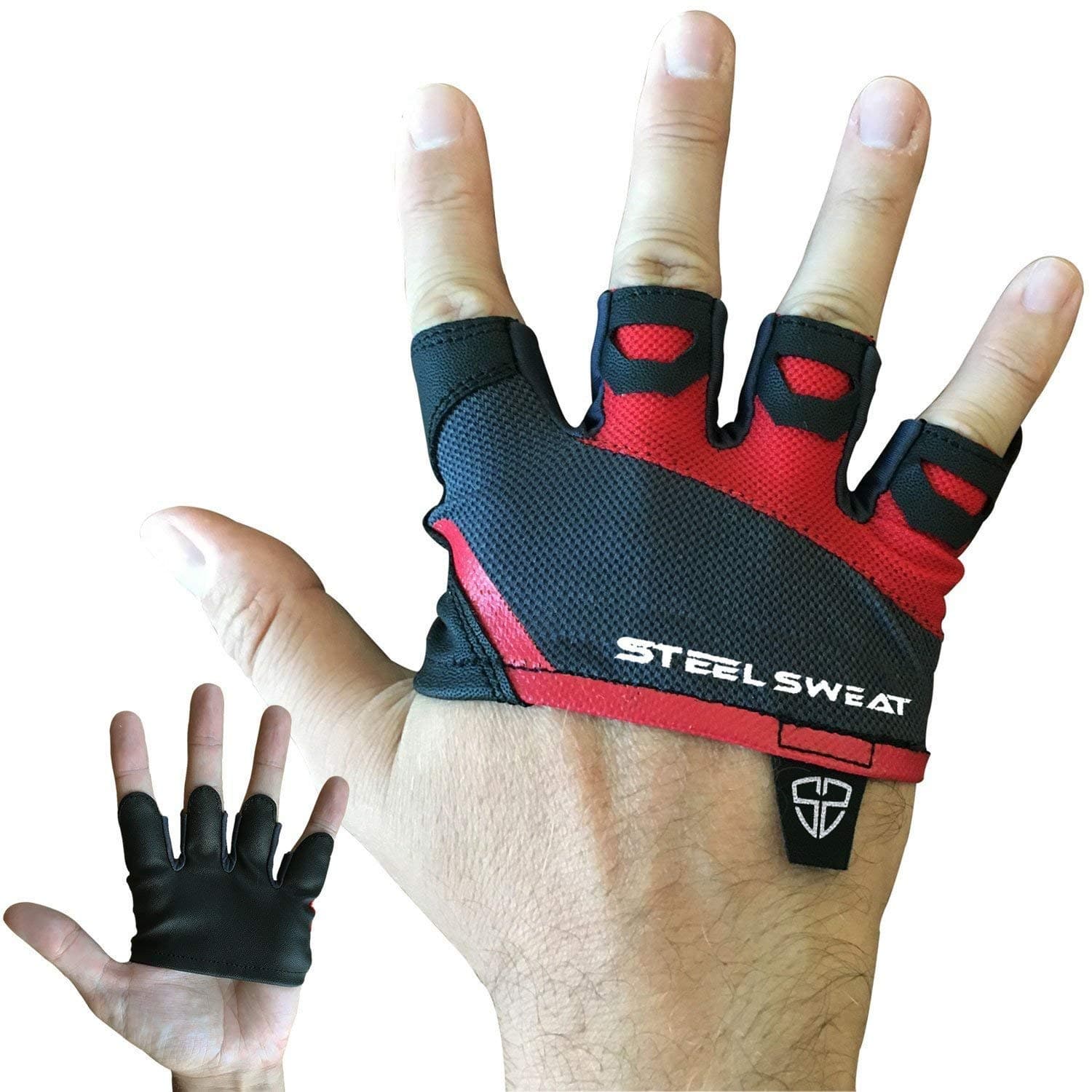 Steel Sweat Gym Gloves - Cross-fit WOD Workout - Weight Lifting Gloves to Protect Your Palms for Men & Women - Skins