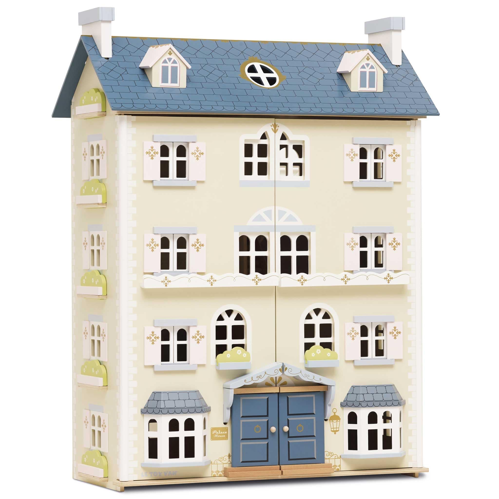 Le Toy Van - Palace House Large Wooden Doll House | Great As a Gift | 5 Storey Wooden Dolls House Play Set - Suitable for Ages 3+