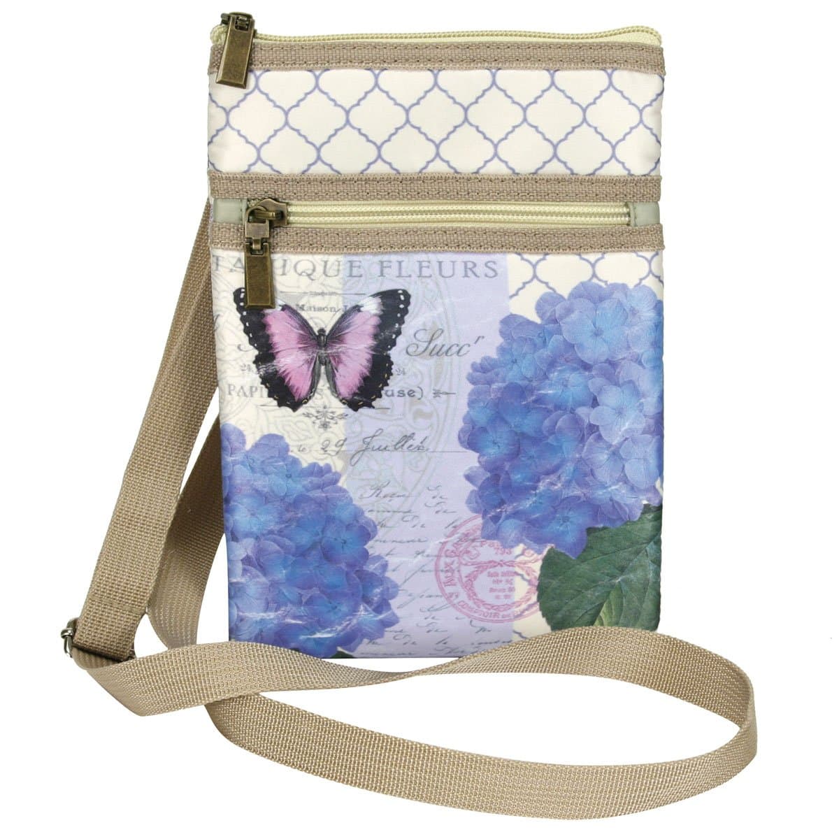 Modern Vintage On The Go Cross Body Bag, Blue Hydrangea, Multi, One Size