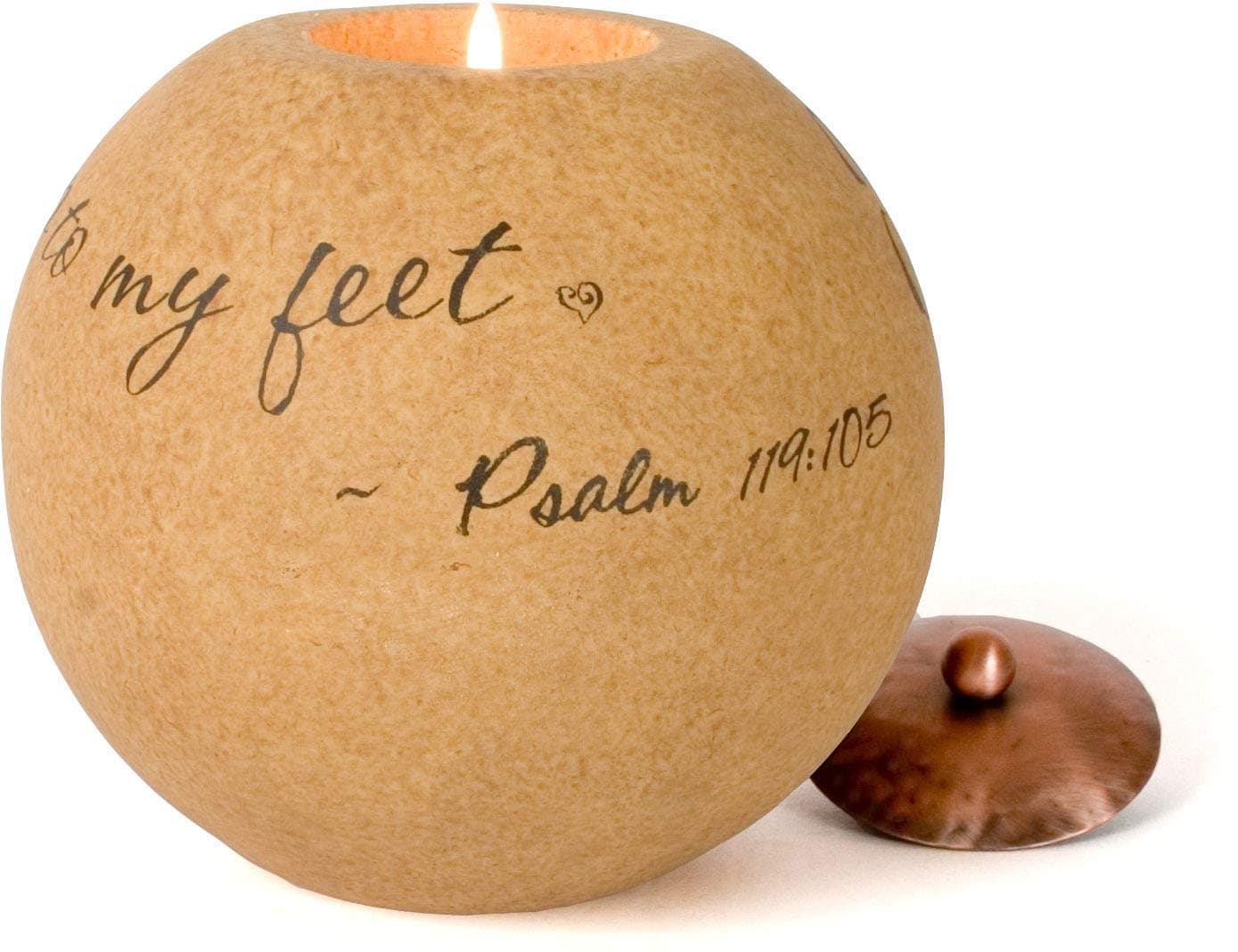 Comfort Candles Your Word is a Lamp by Pavilion, 5-Inch Round, Includes Tea Light Candle