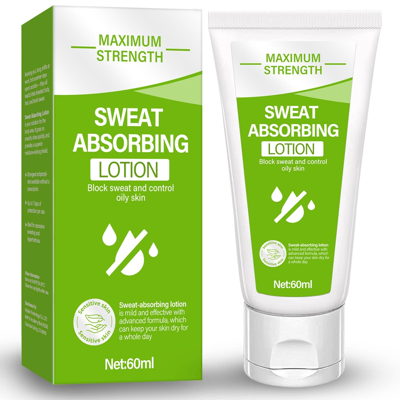 Face Antiperspirant, Face Sweat Blocker, Face No Sweat Lotion, Oily Skin Control, Anti Sweat for Men & Women, 60ml