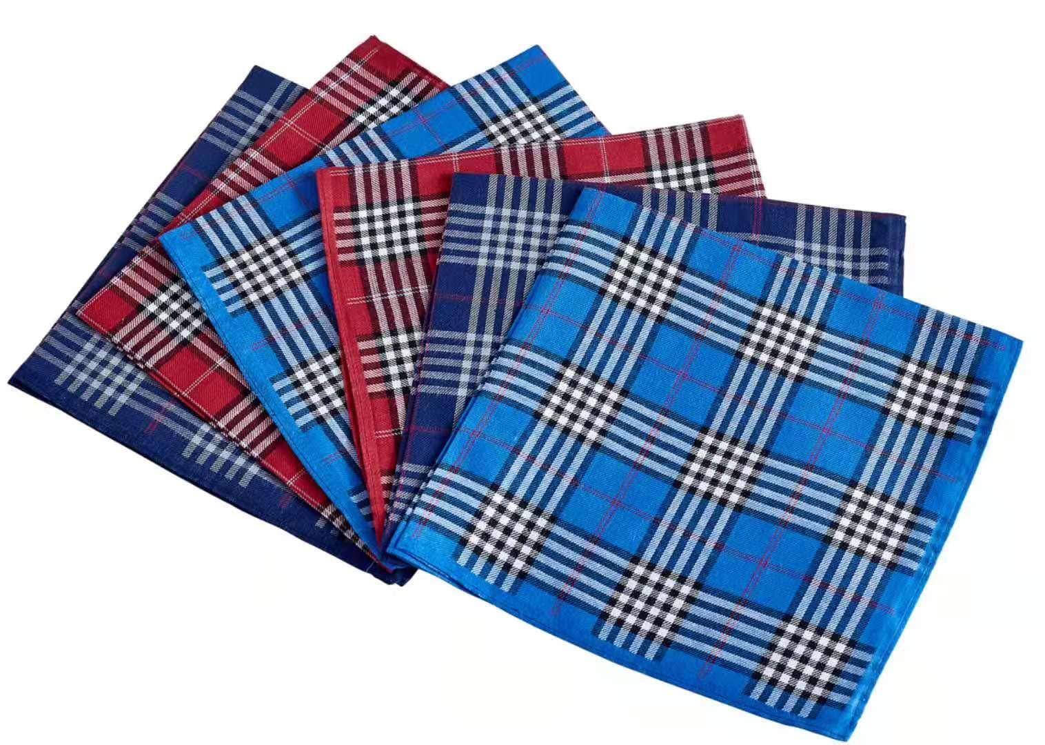 RDS HANKYTEX Men's Handkerchiefs 100% Cotton Checker Pattern 6 Pieces โฆ