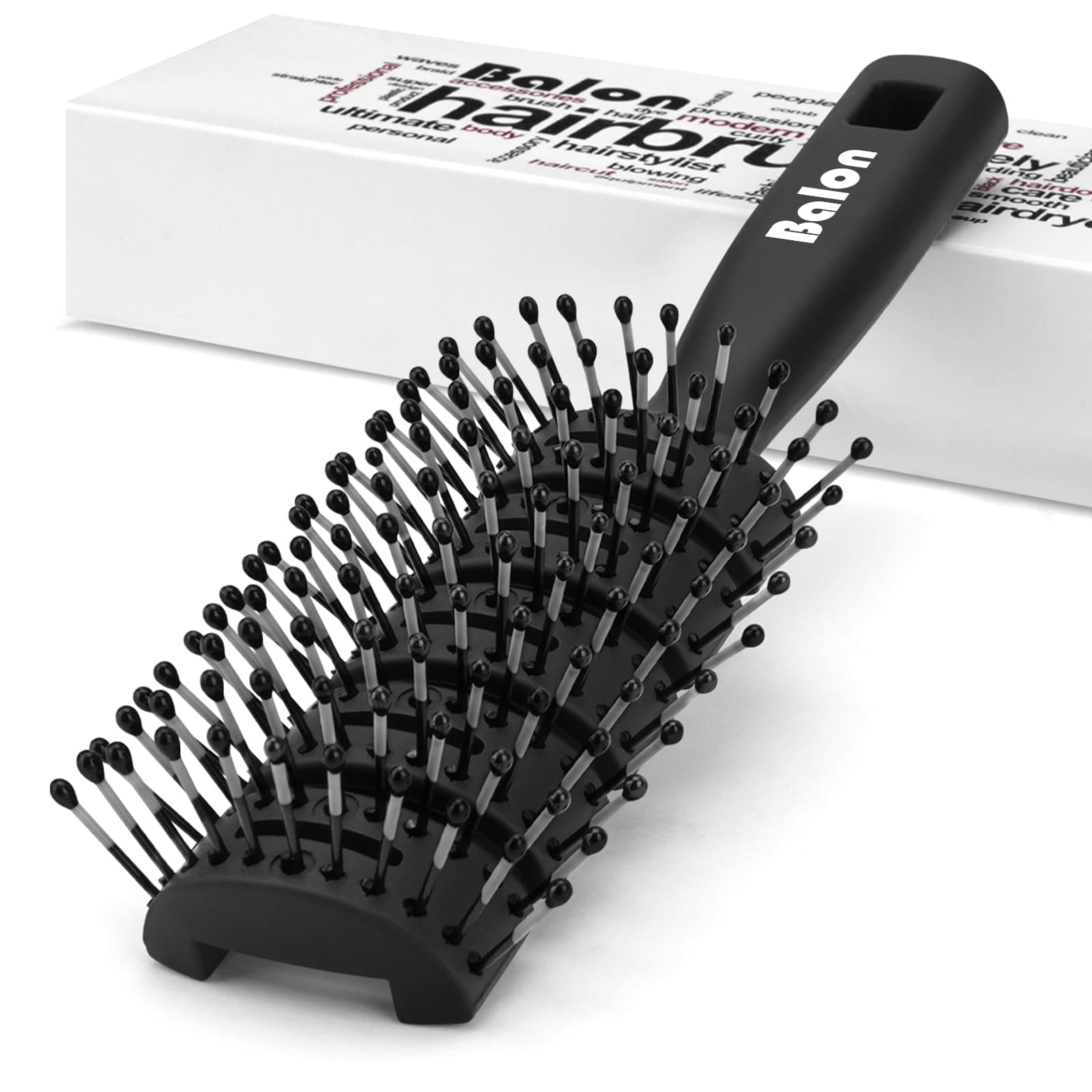 Hair Brush for Women & Men, Speed Dry Vent Hair Brushes, Pain-Free Detangling Brush for All Wet or Dry, Curly Hair Brush(Black)
