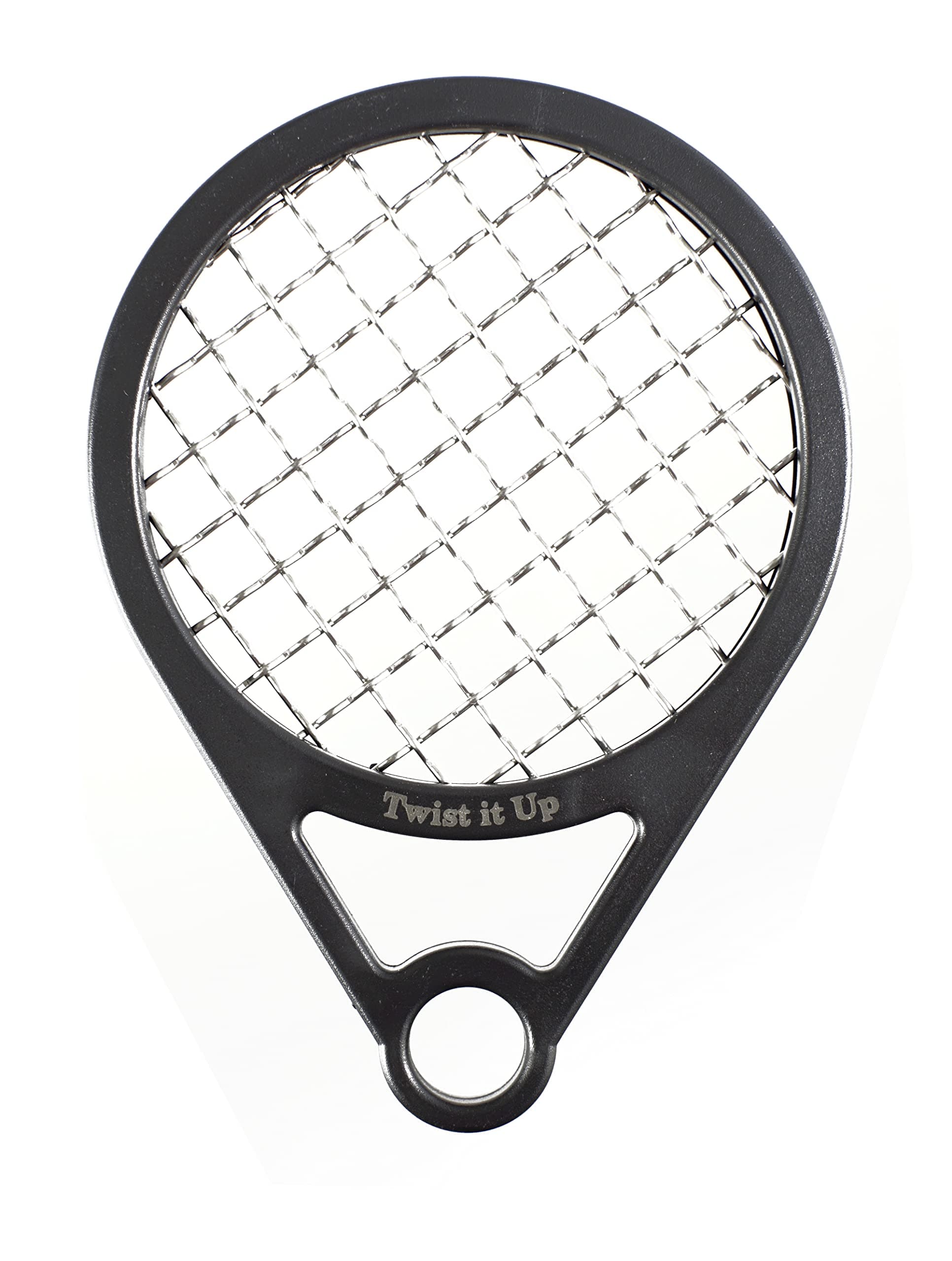 Twist It Up Comb (Bond Black) - Alternative for Hair Sponges, Creates Curls and Twists for Black Men, Tennis Racket Design