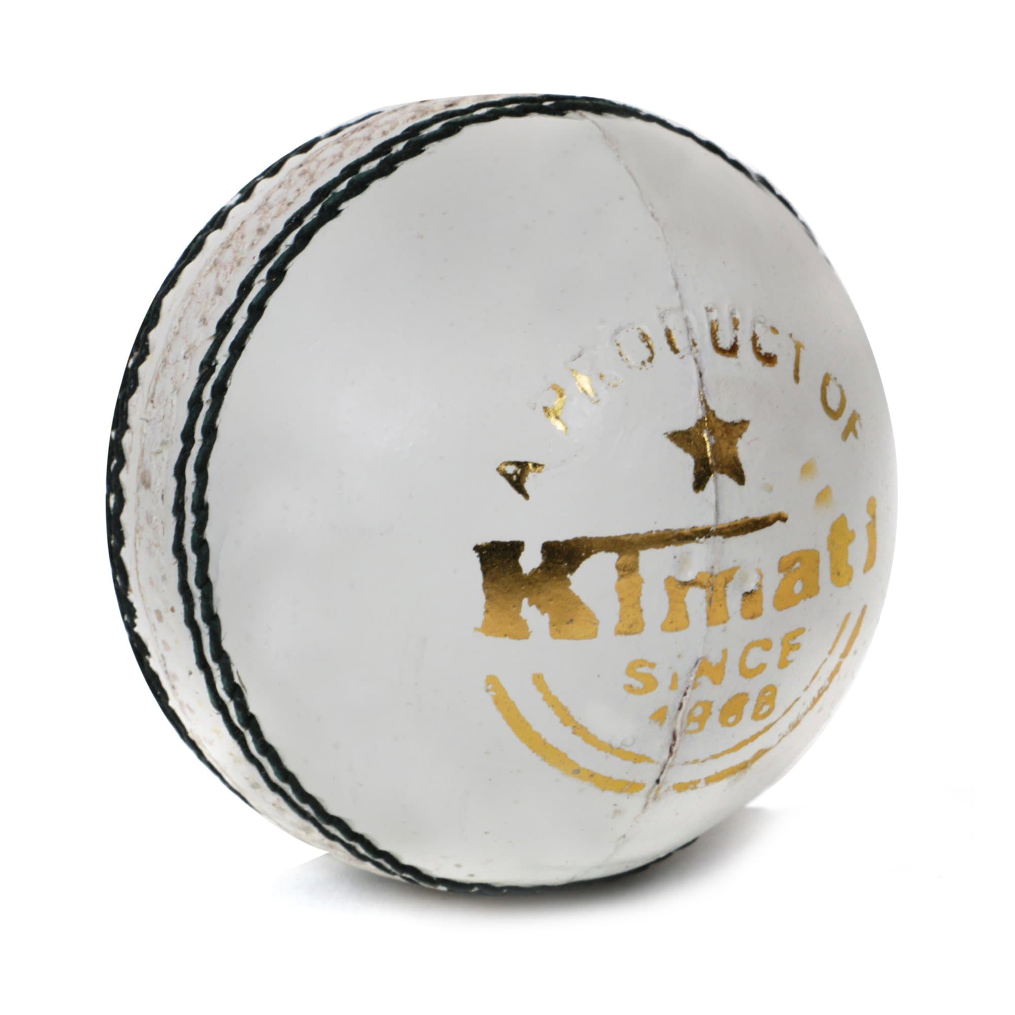 Kimati Leather Cricket Ball for Professionals (55oz, (Magnet T20 White) by Yogi Sports