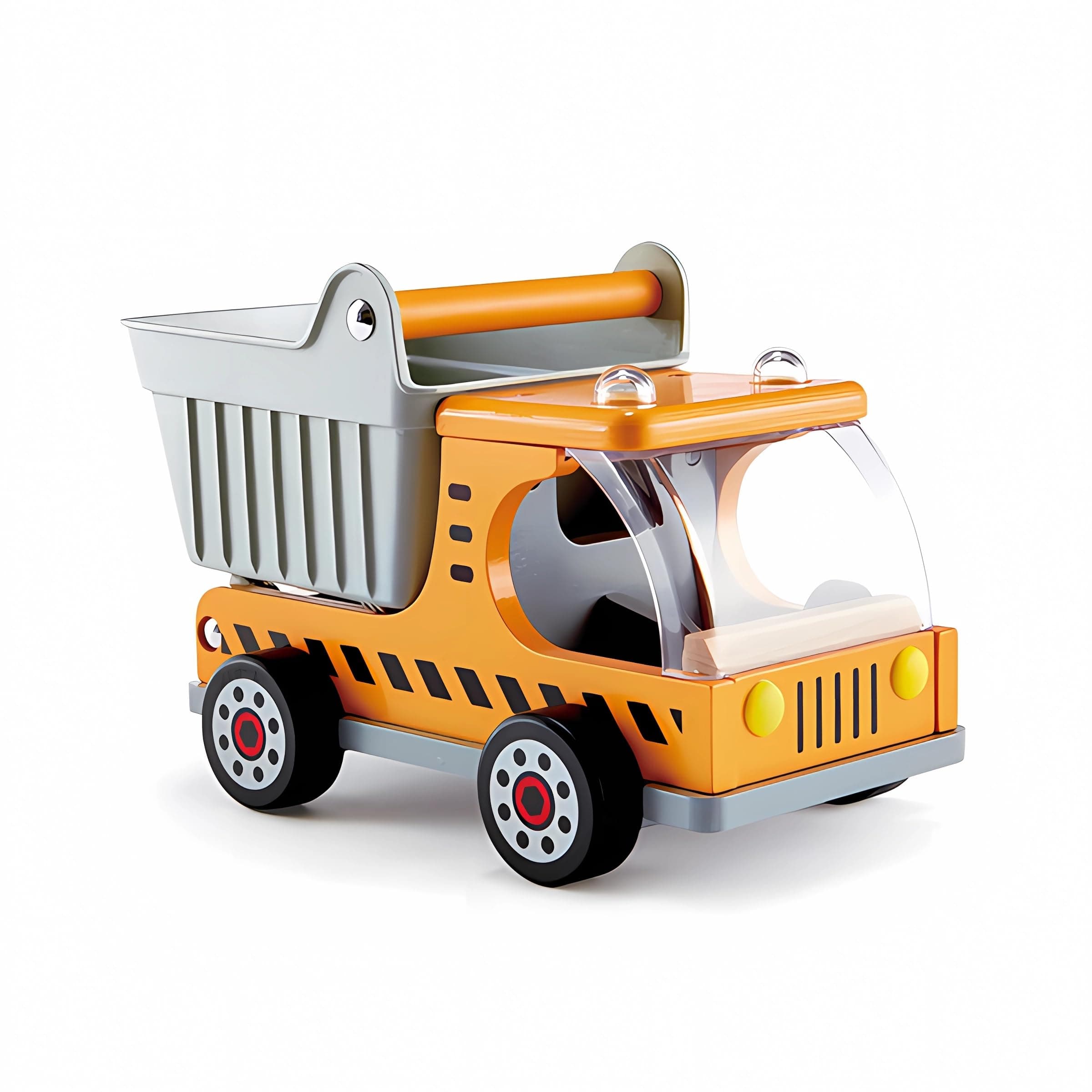Hape Dumper Truck Wooden Toy Car | Vehicle Playset For Toddlers | Perfect As Travel Toys | Suitable Toy For 3 Years And Up