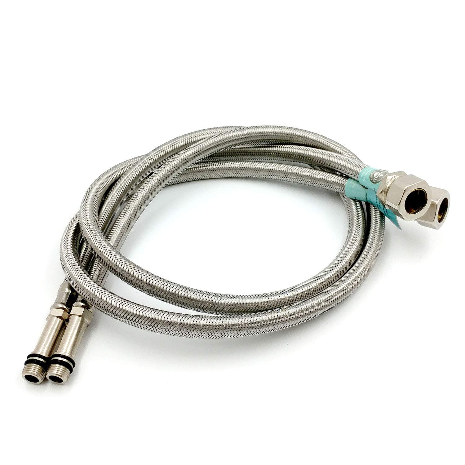 Xcel Home™ 2 x 12mm (M12) x 15mm Compression Flexible Tap Connectors | DIY Replacement Bathroom Basin & Kitchen Sink Monobloc Tap/Boiler Flexi Pipes