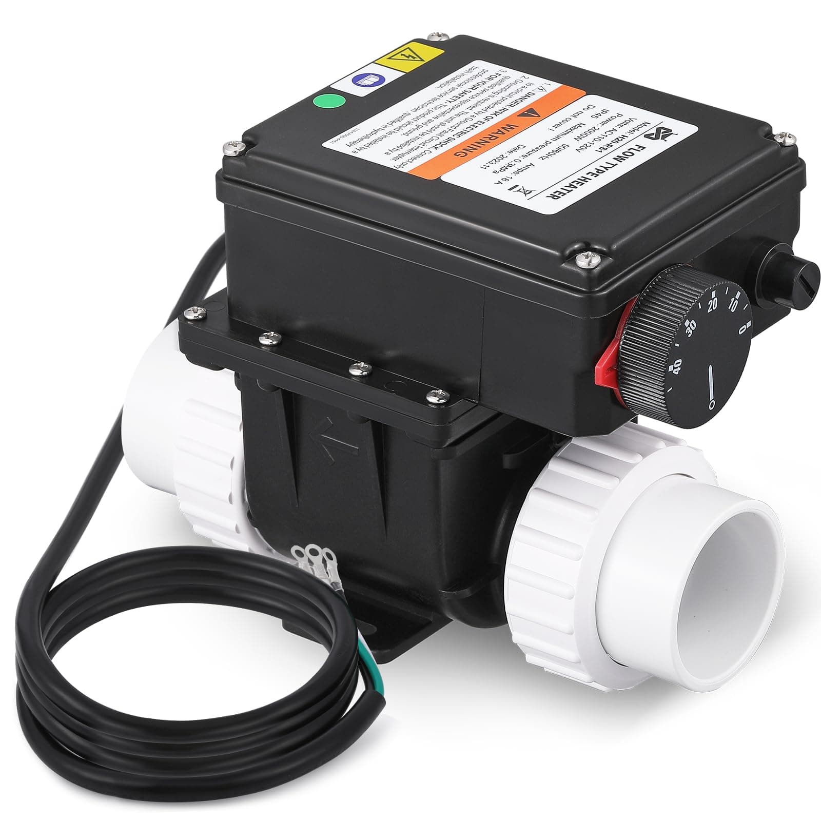 Mxmoonant Hot Tub Thermostat, 2KW 110V Spa Bathtub Heater Thermostat with Temperature Control for 400 Gals Hot Tub, Whirlpool Bathtub, Spa, Small Pool (No Plug)